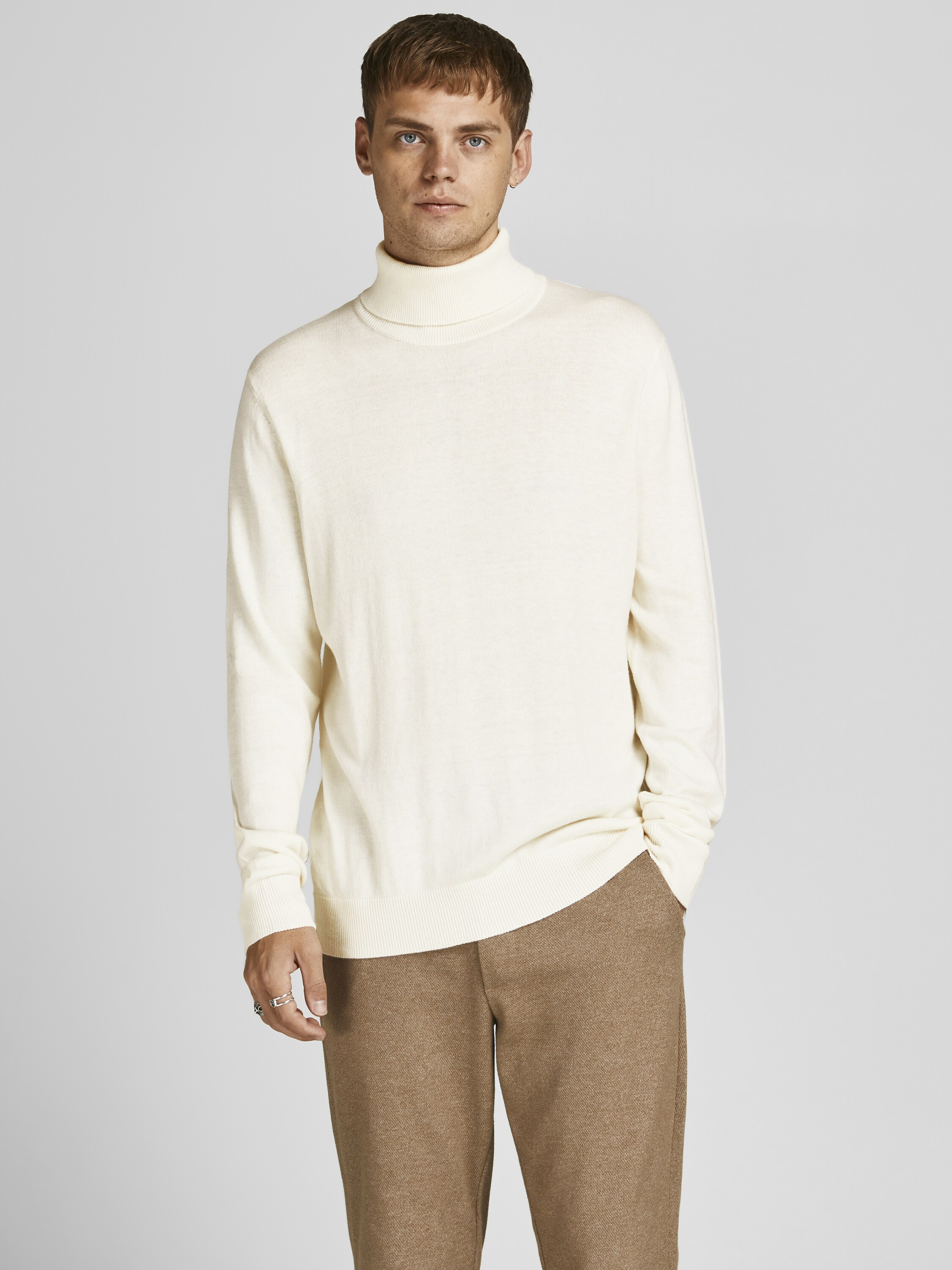 Jack & Jones Pullover Strickpullover mit Rollkragen JJEEMIL KNIT ROLL NECK 