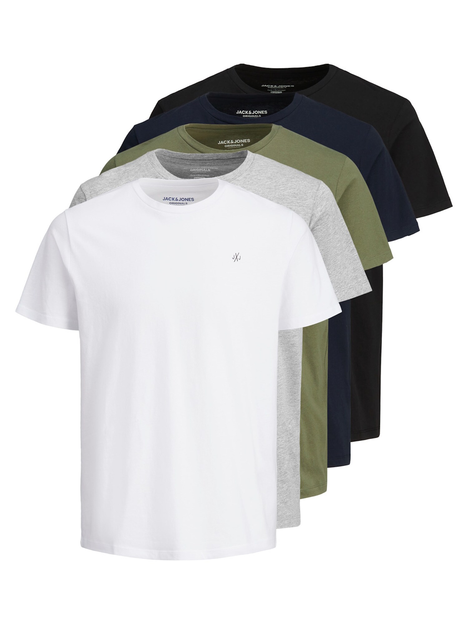 Jack & Jones T-Shirt 5 Pack JORJXJ TEE CREW NECK 