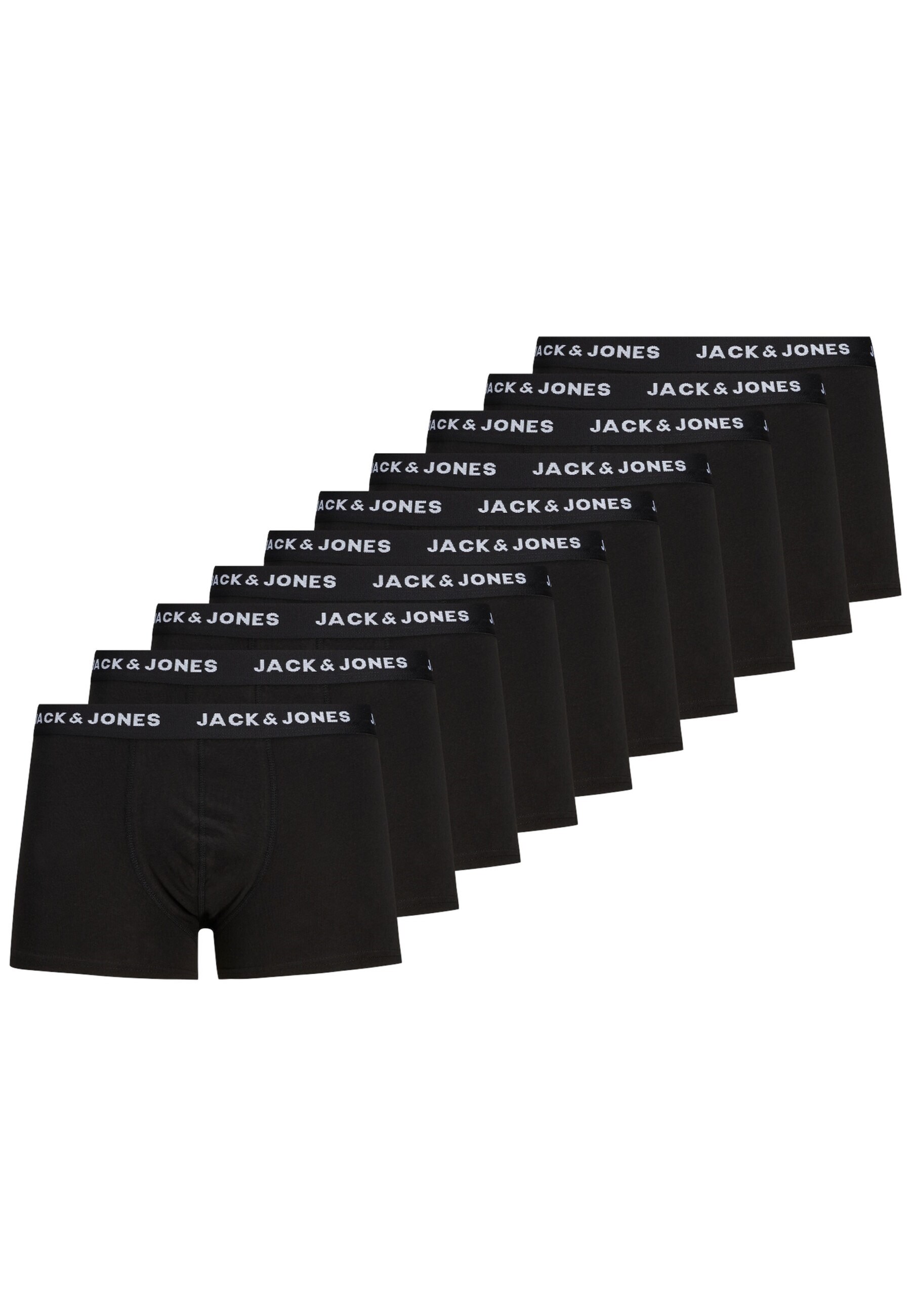 Jack & Jones Trunk 10 Pack kurze Boxershorts mit Logo Webbund 