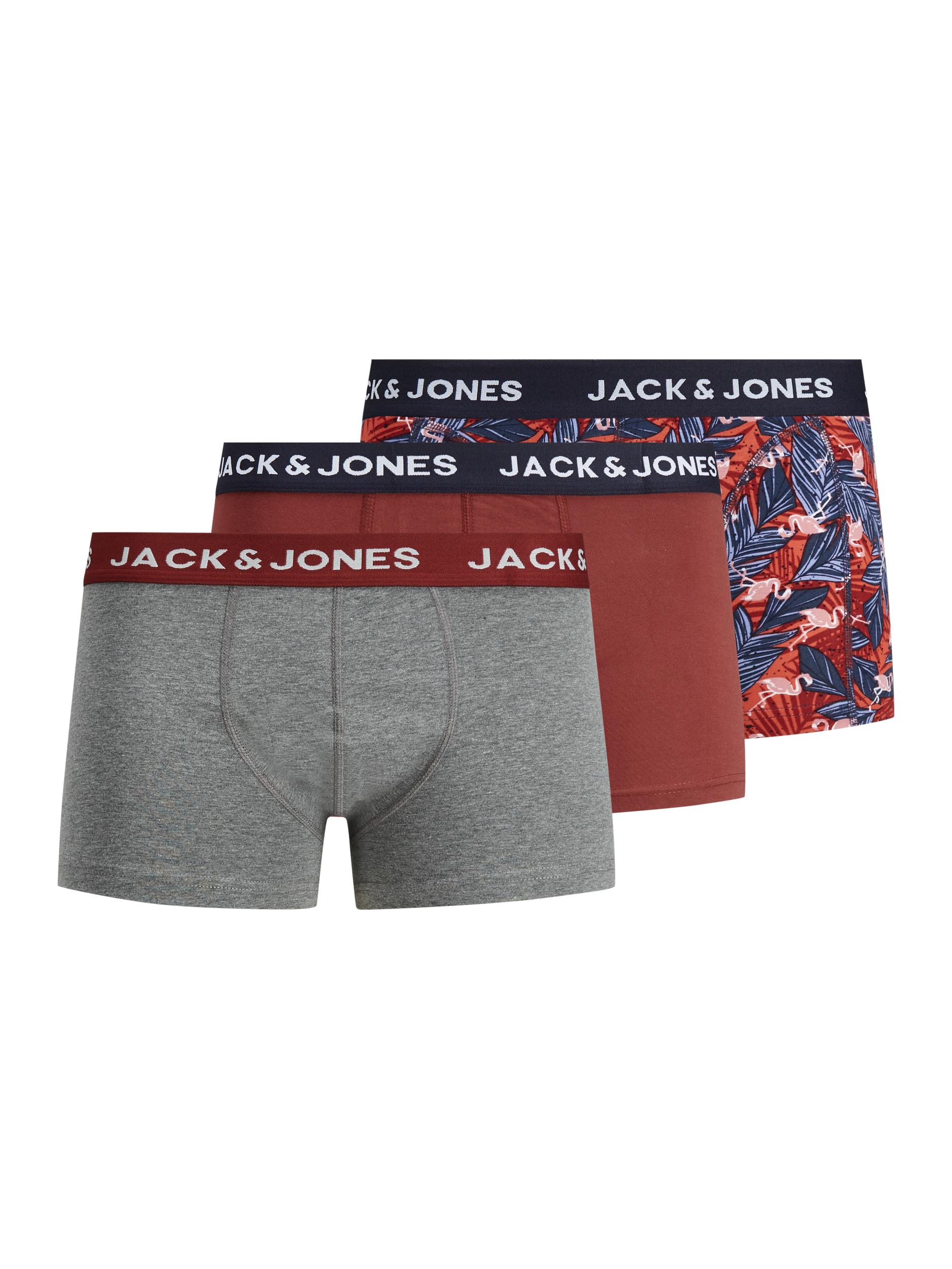 Jack & Jones Trunk Boxershorts JACRED FLAMINGO TRUNKS 3 PACK 