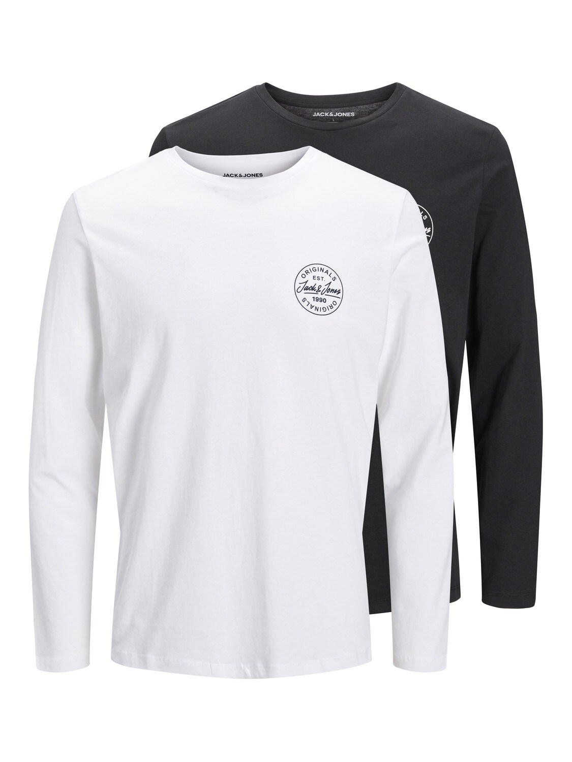 Jack & Jones Sweatshirt MORE Langarmshirt Doppelpack 