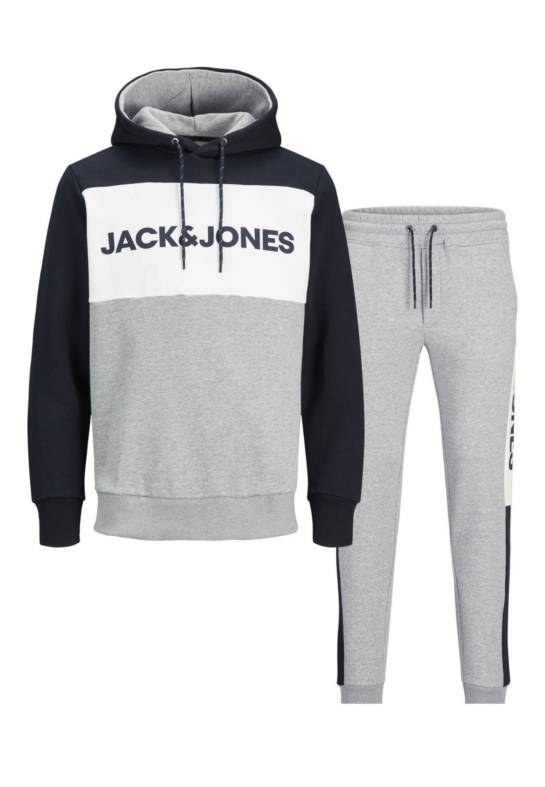 Jack & Jones Sportanzug LOGO BLOCKING SWEAT HOOD SET Jogginganzug 