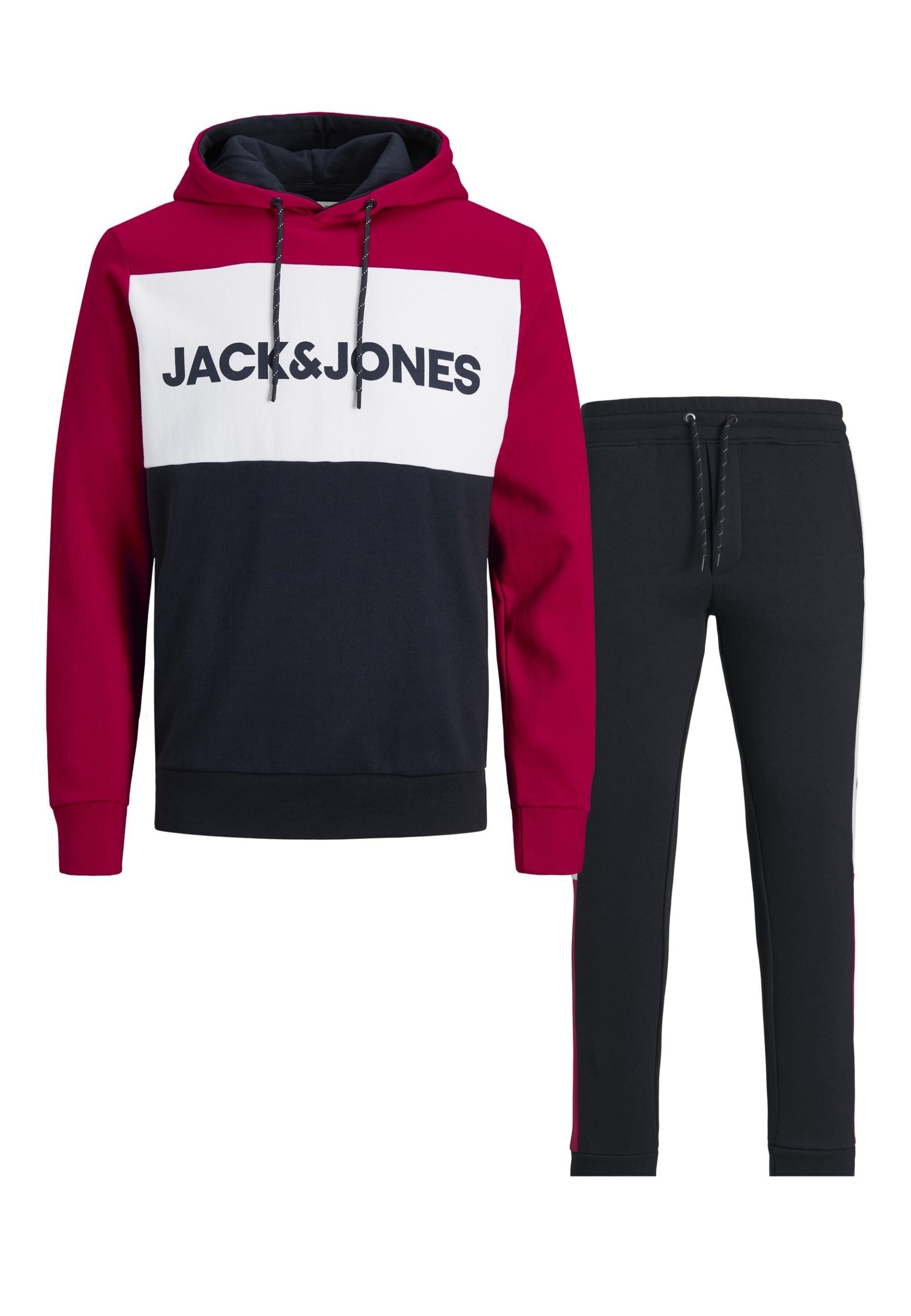 Jack & Jones Sportanzug LOGO BLOCKING SWEAT HOOD SET Jogginganzug 