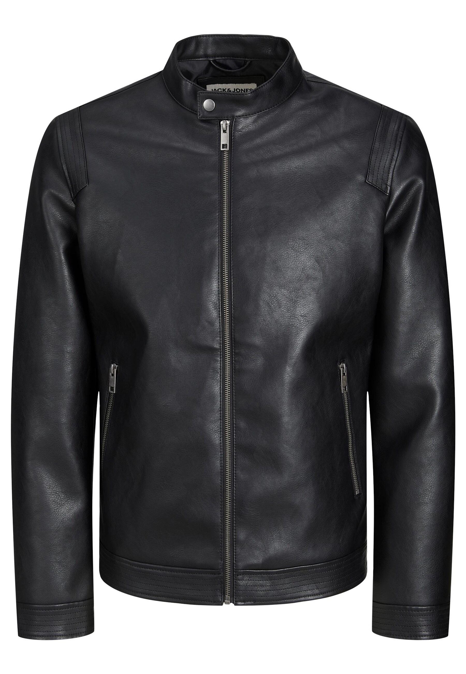 Jack & Jones Jacke ROCKY Bikerjacke mit Stehkragen und Rei&szlig;verschluss 