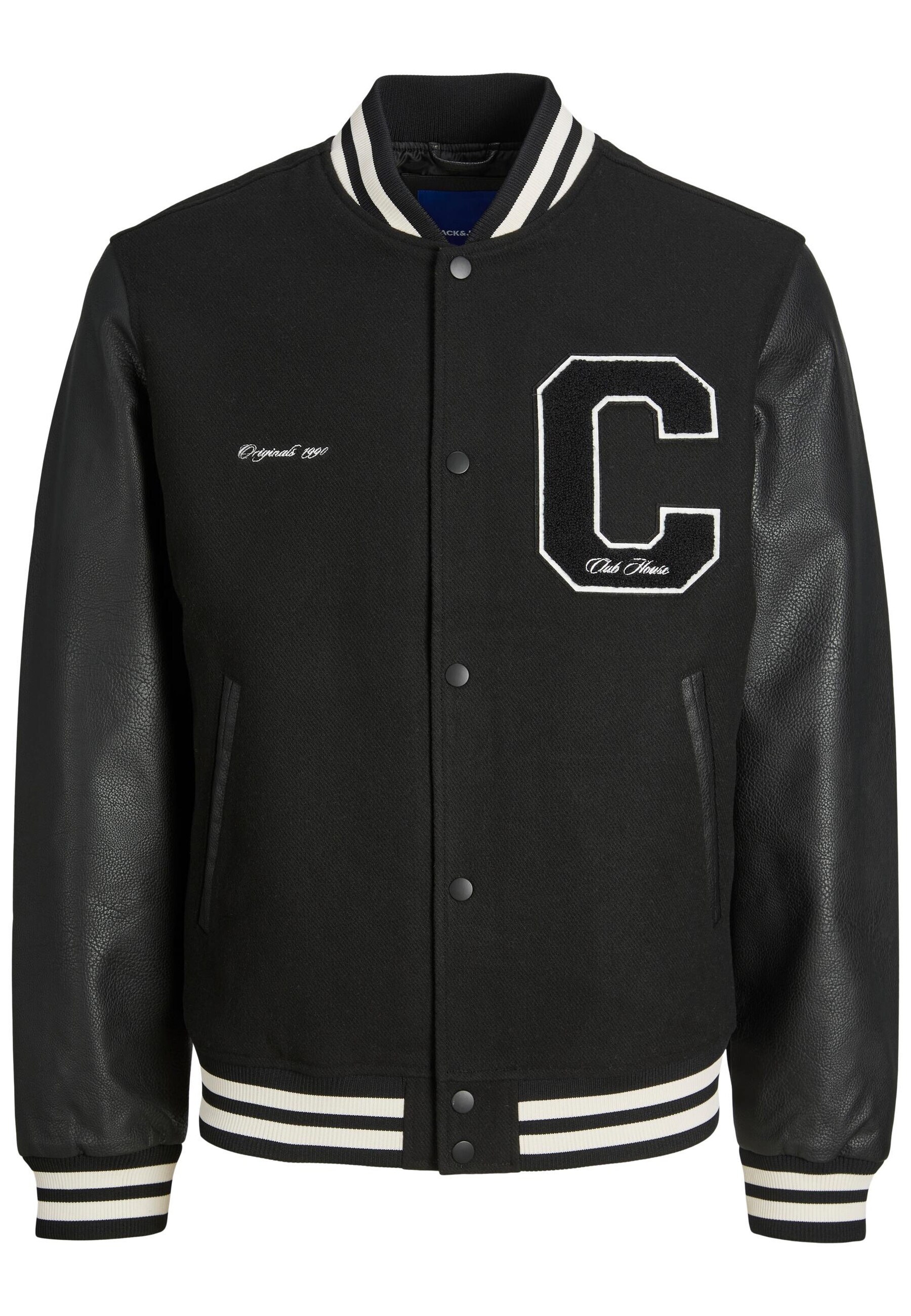 Jack & Jones Jacke Baseballjacke COLLEGE BOMBER JACKET mit gekn&ouml;pfter Vorderseite und praktischen Seitentaschen 
