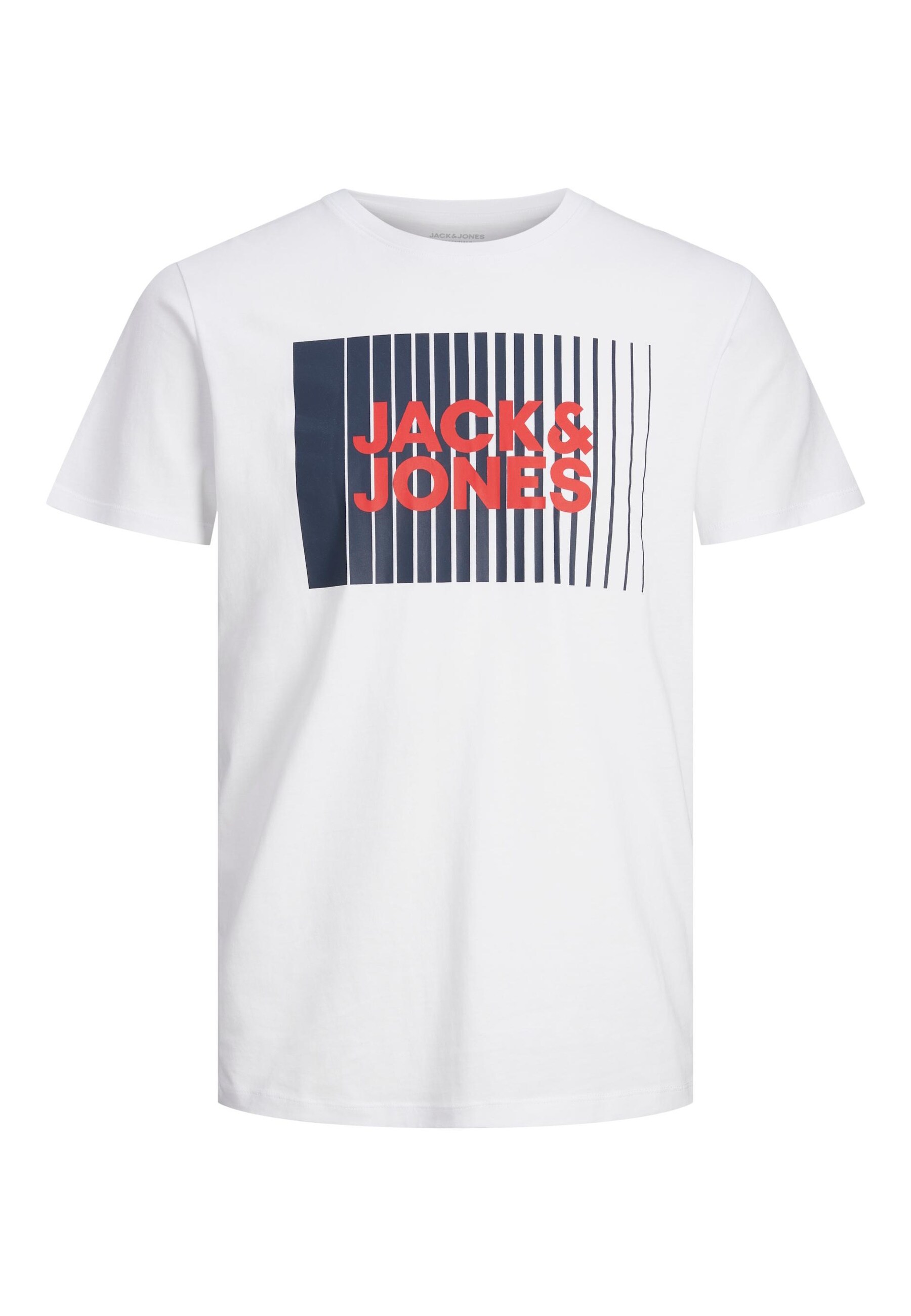 Jack & Jones T-Shirt CORP Kurzarmshirt mit Rundhalsausschnitt und Label-Print 