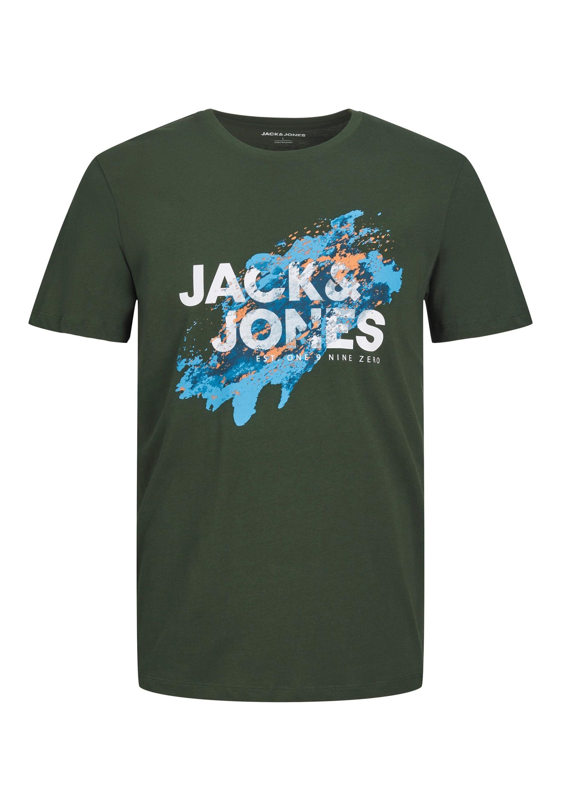 Jack & Jones T-Shirt Nelson Kurzarmshirt mit Frontprint 
