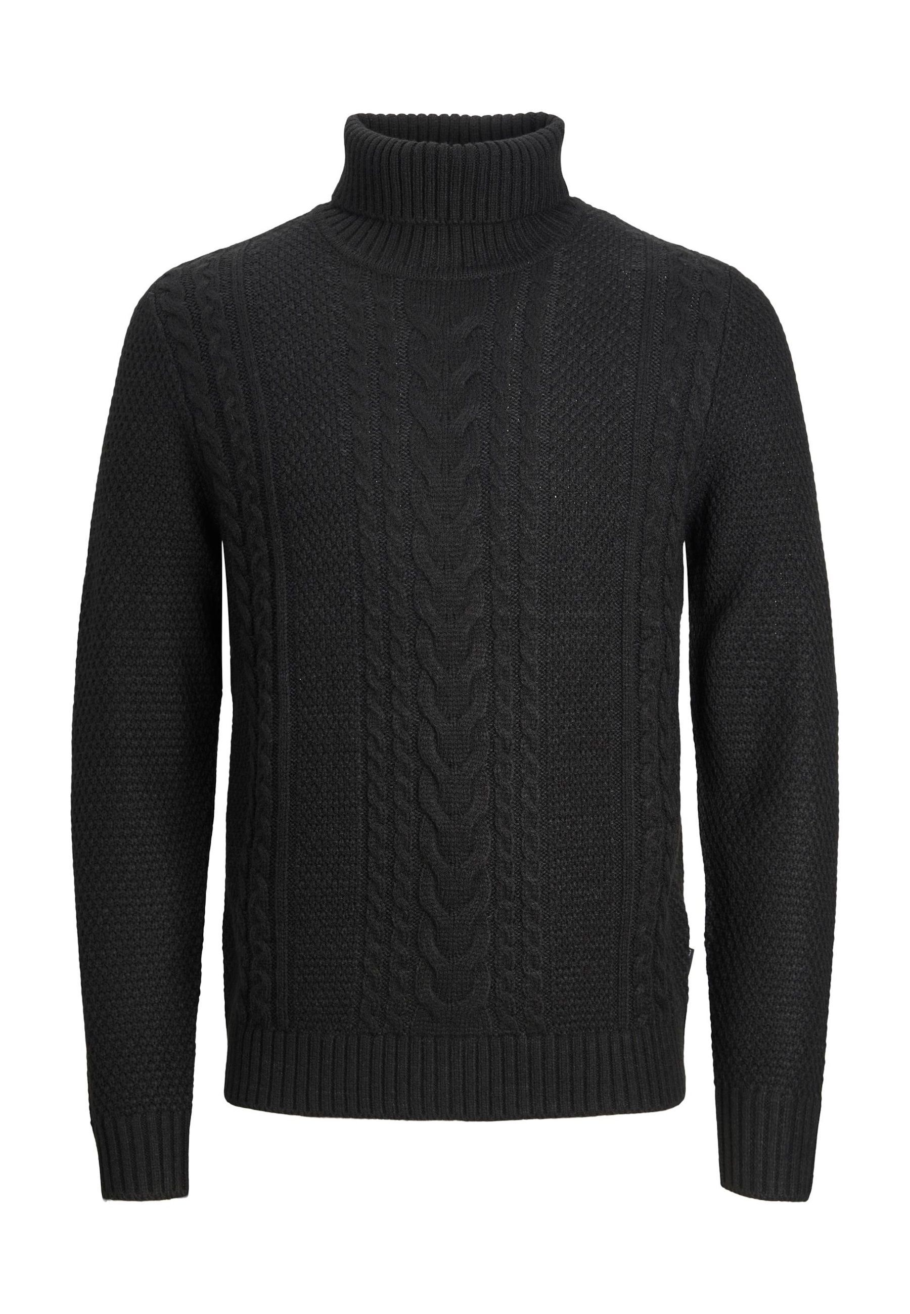 Jack & Jones Pullover Craig mit Rollkragen und Zopfmuster 