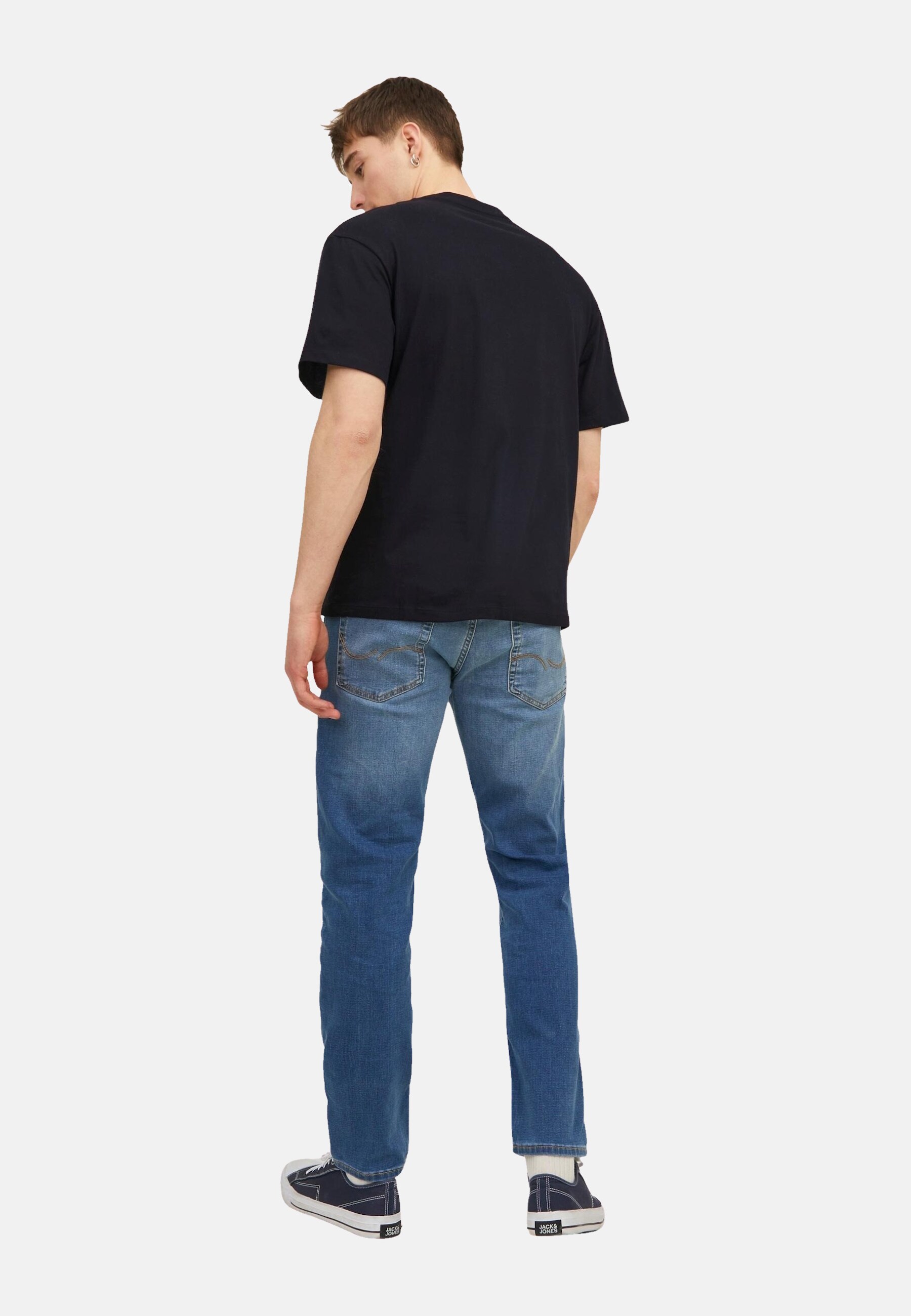 Jack & Jones T-Shirt VESTER BRO Kurzarmshirt mit Rundhalsausschnitt und Print 