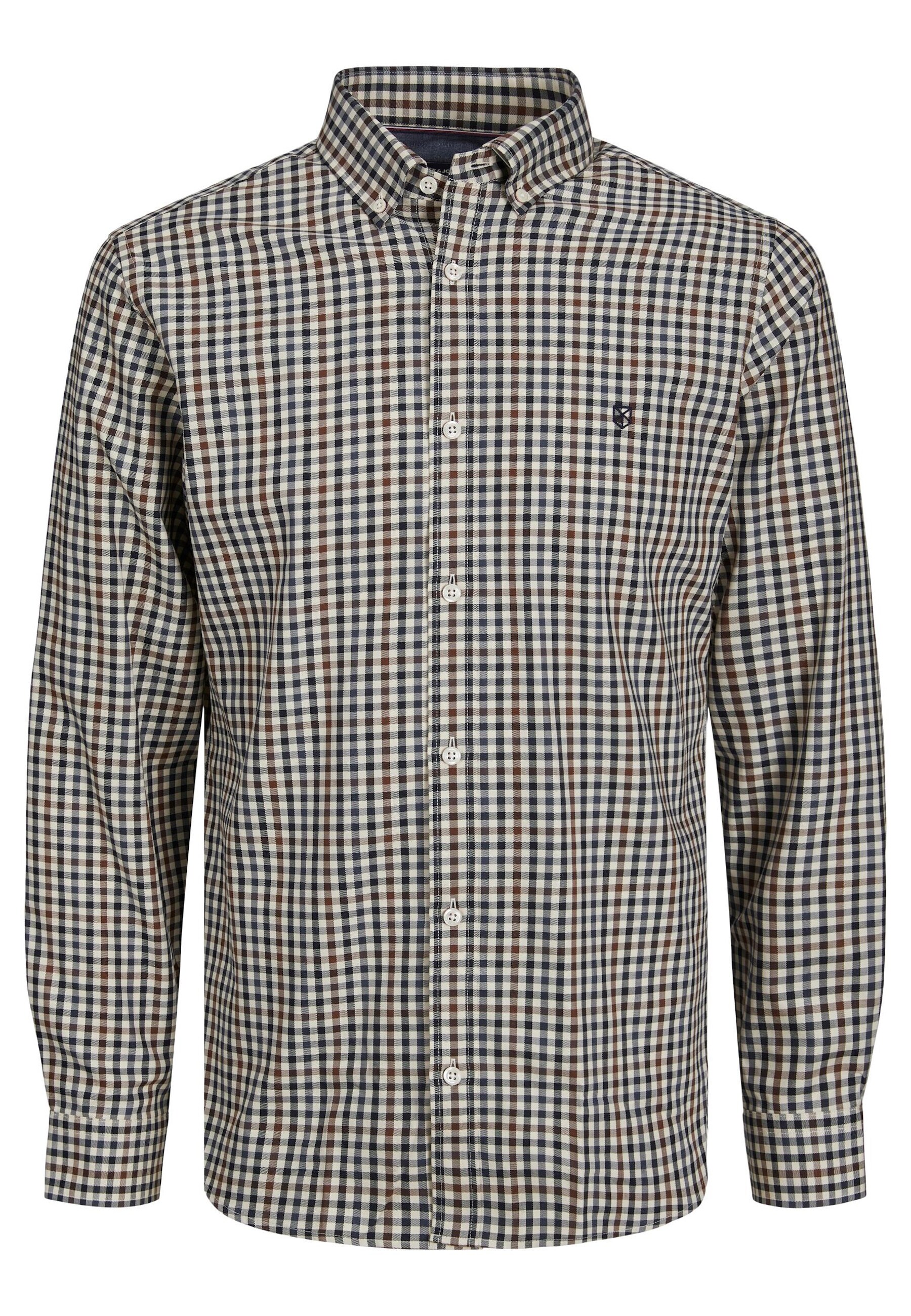 Jack & Jones Hemd GREG Slimfit Langarmhemd mit Stickerei 