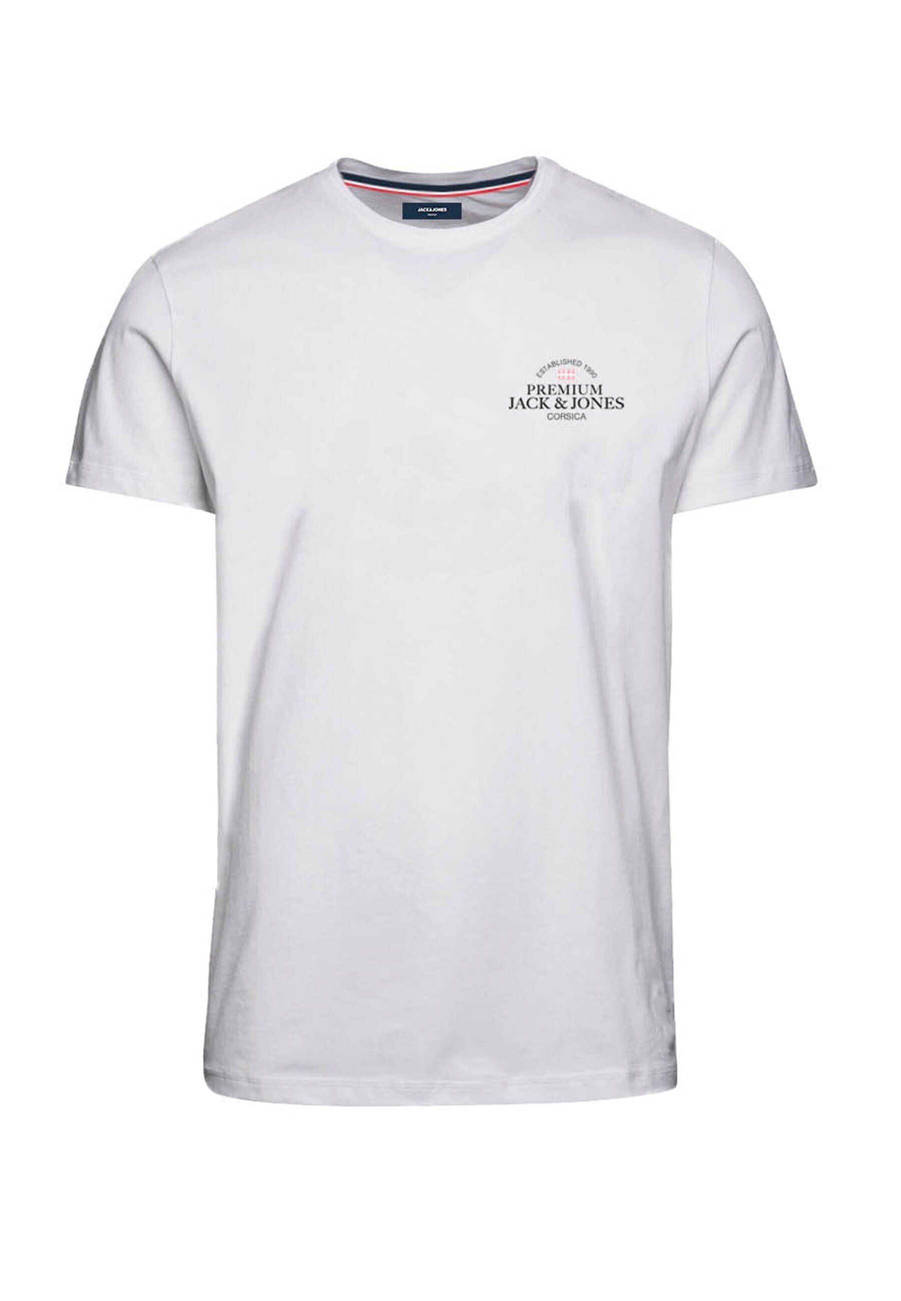 Jack & Jones Shirt Kurzarmshirt BLUKEY TEE SS mit Rundhalsausschnitt und Logoschriftzug 