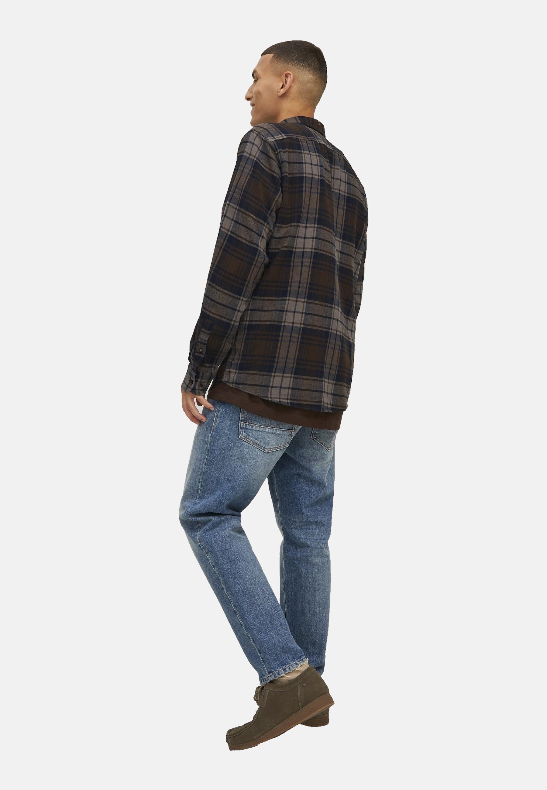 Jack & Jones Hemd Willy Langarmhemd mit Knopfleiste Slim Fit 