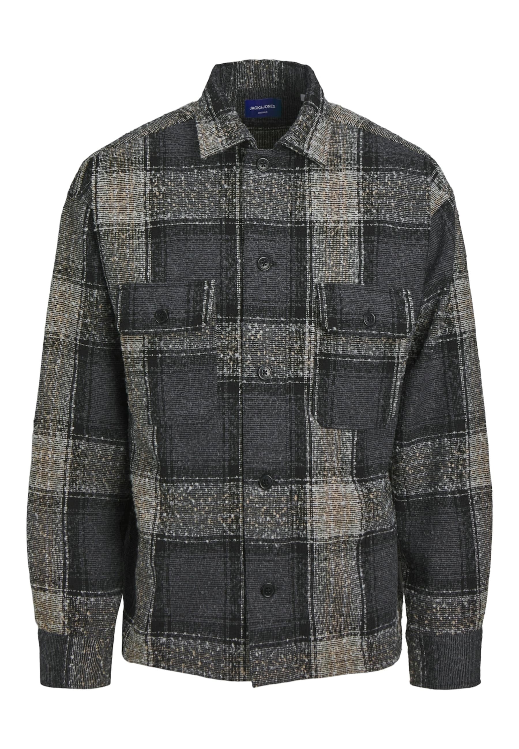 Jack & Jones Hemd ROXBURY BOUCLE Langarmhemd 