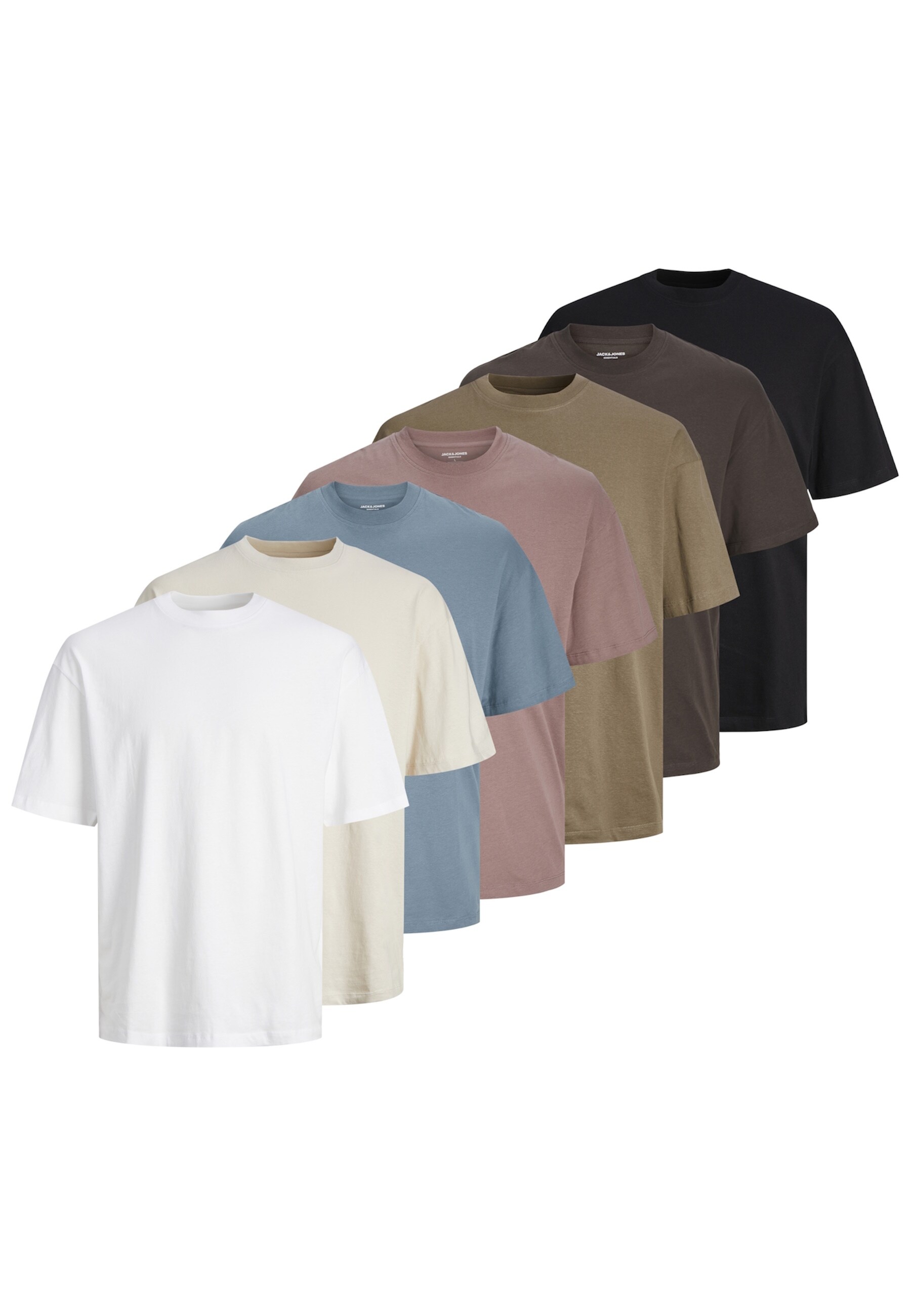 Jack & Jones T-Shirt Bradly Kurzarmshirt 7er pack 