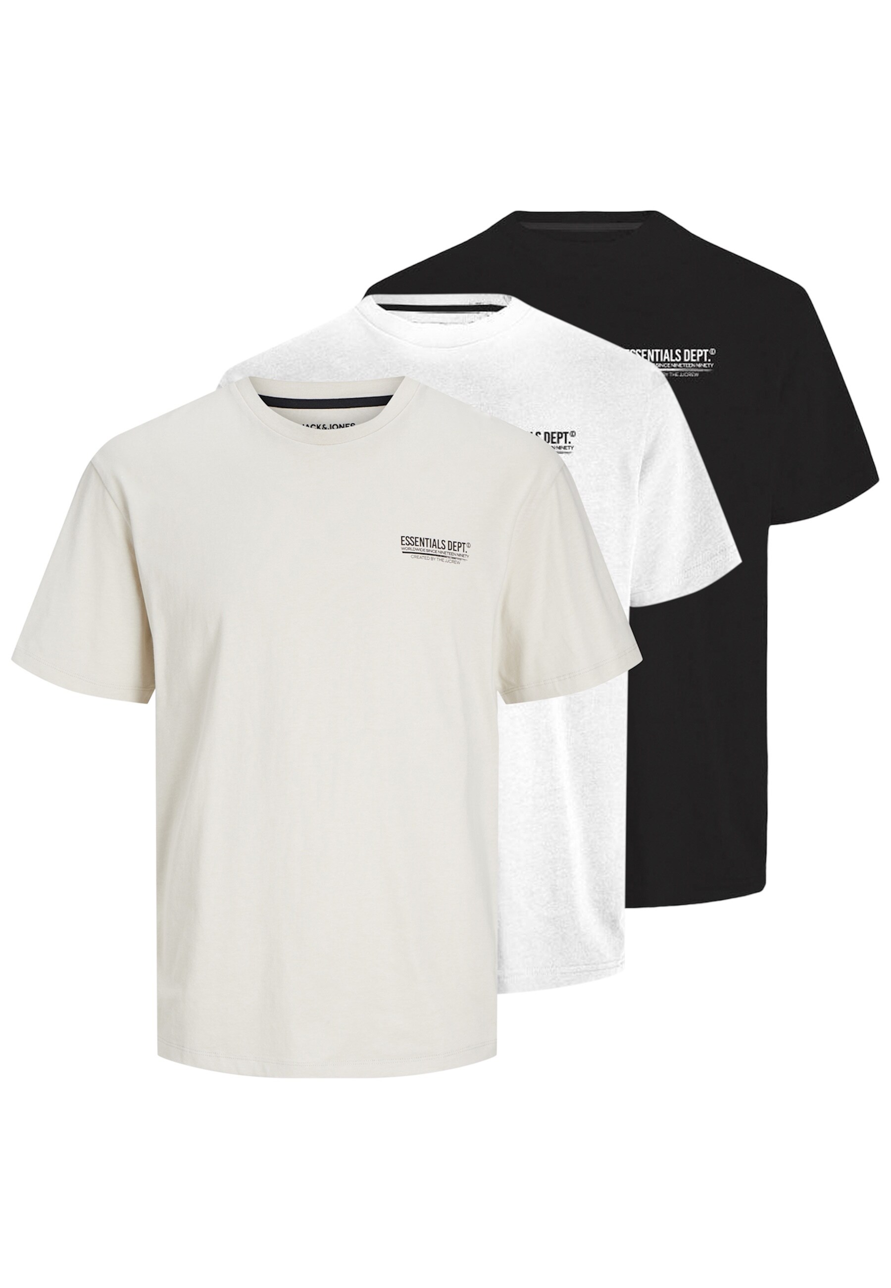 Jack & Jones T-Shirt Olive Kurzarmshirt 3er pack 