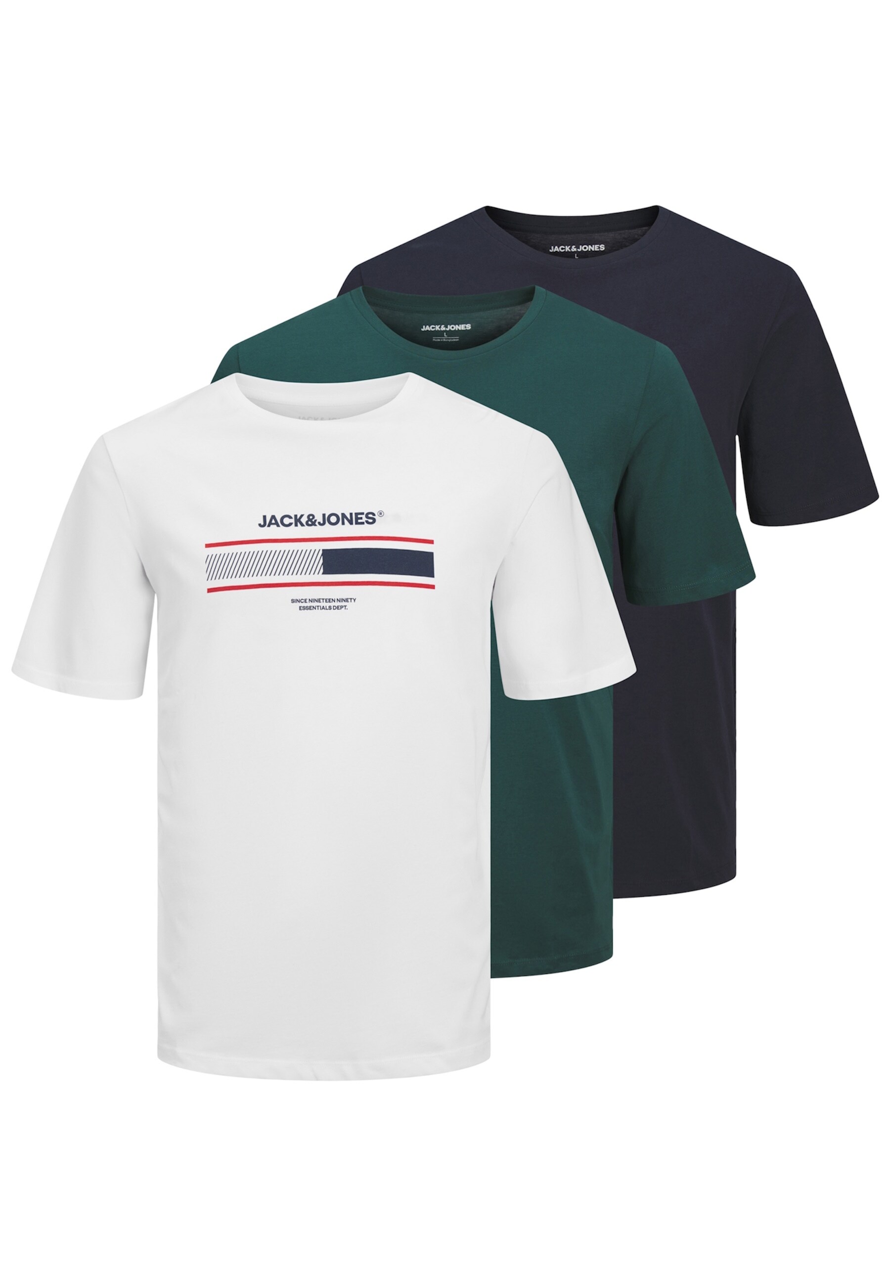 Jack & Jones T-Shirt South Kurzarmshirt 3er pack 