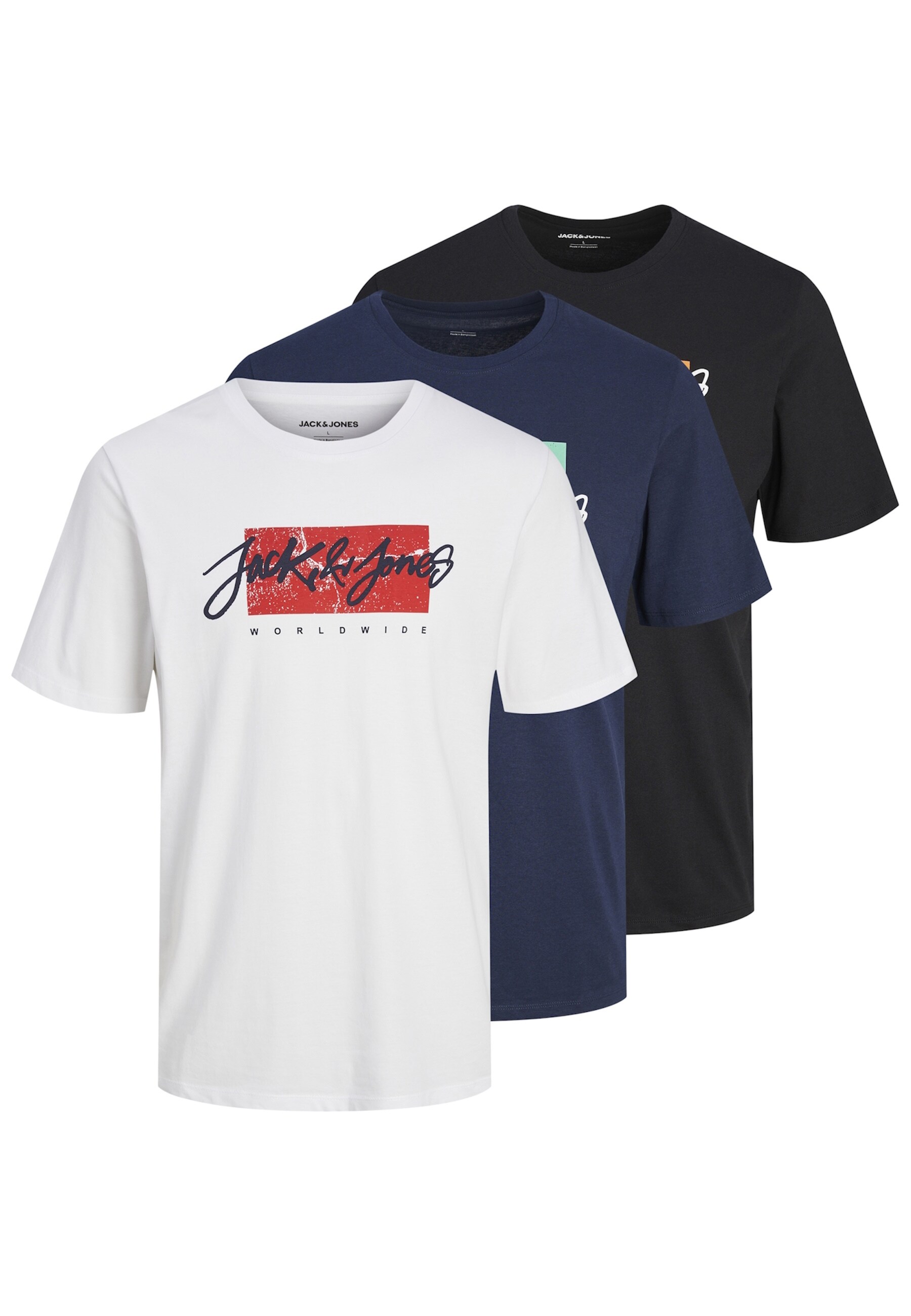 Jack & Jones T-Shirt Tiley Kurzarmshirt 3er pack 