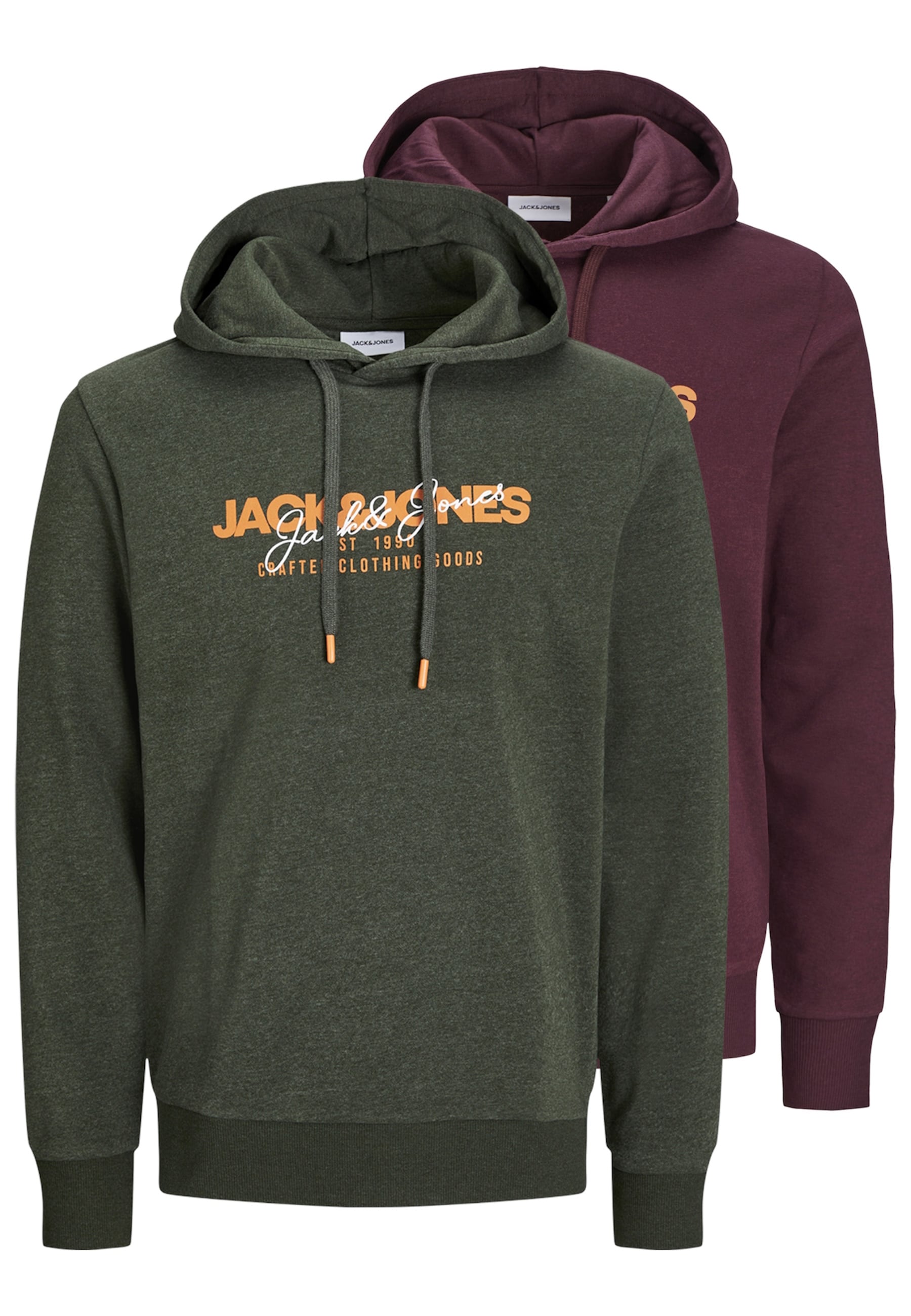 Jack & Jones Hoodie Alvis Kapuzenpullover Doppelpack 