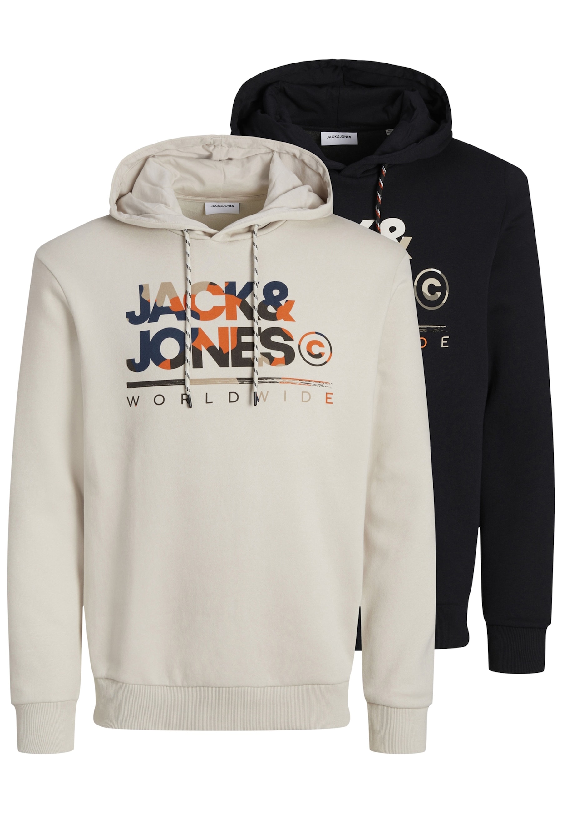 Jack & Jones Hoodie Luke Kapuzenpullover Doppelpack 