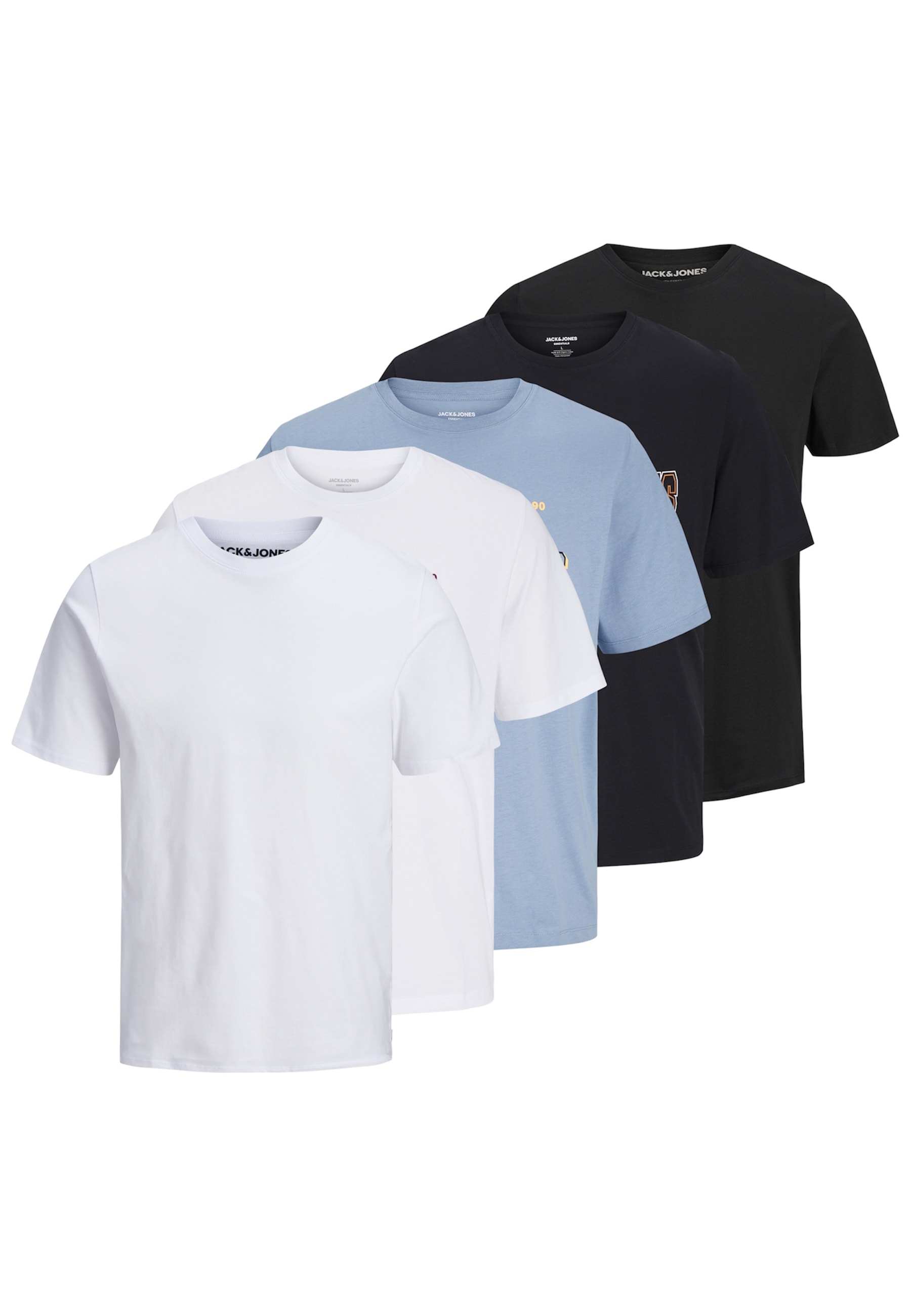Jack & Jones T-Shirt Tiley Kurzarmshirt 5er pack 