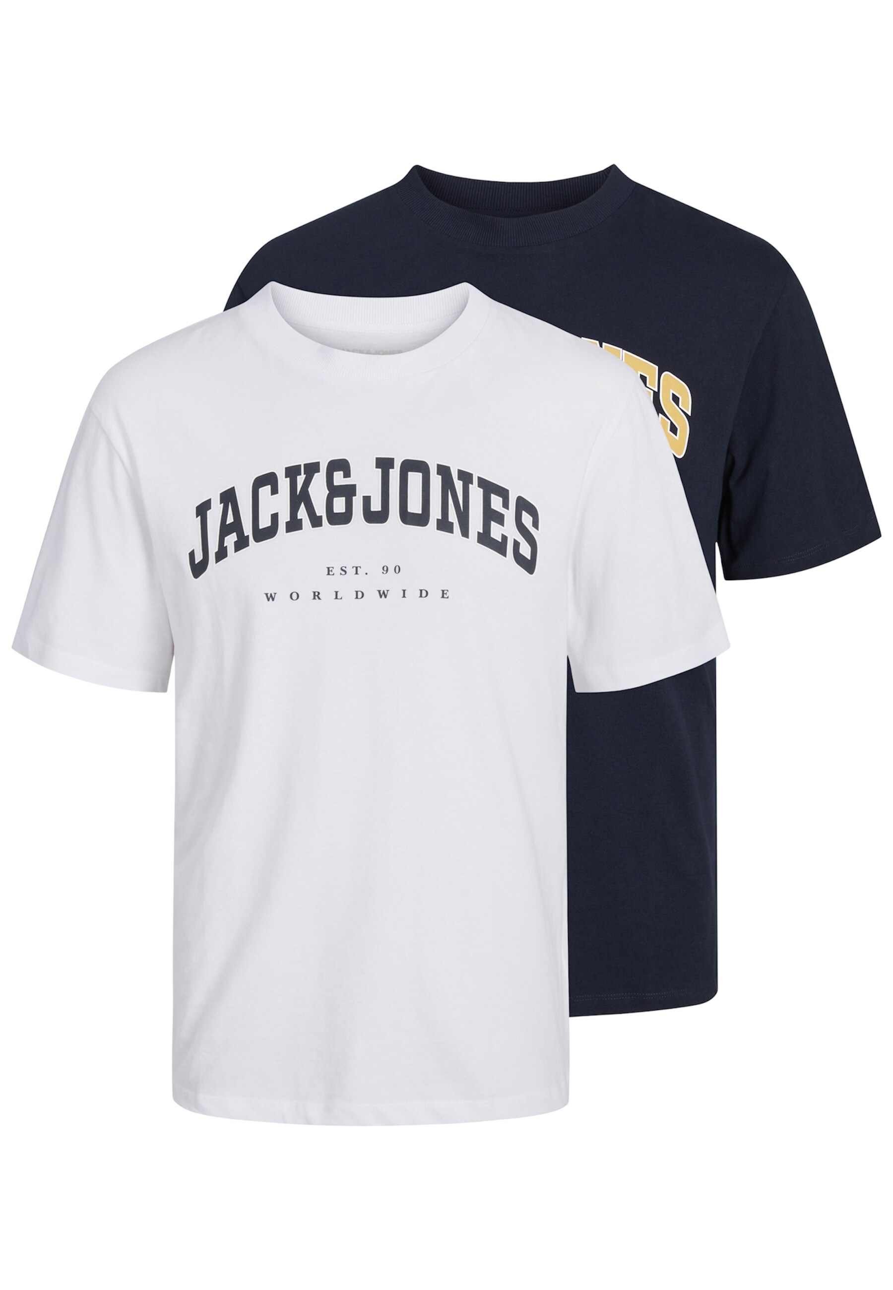Jack & Jones T-Shirt Caleb Kurzarmshirt Doppelpack 