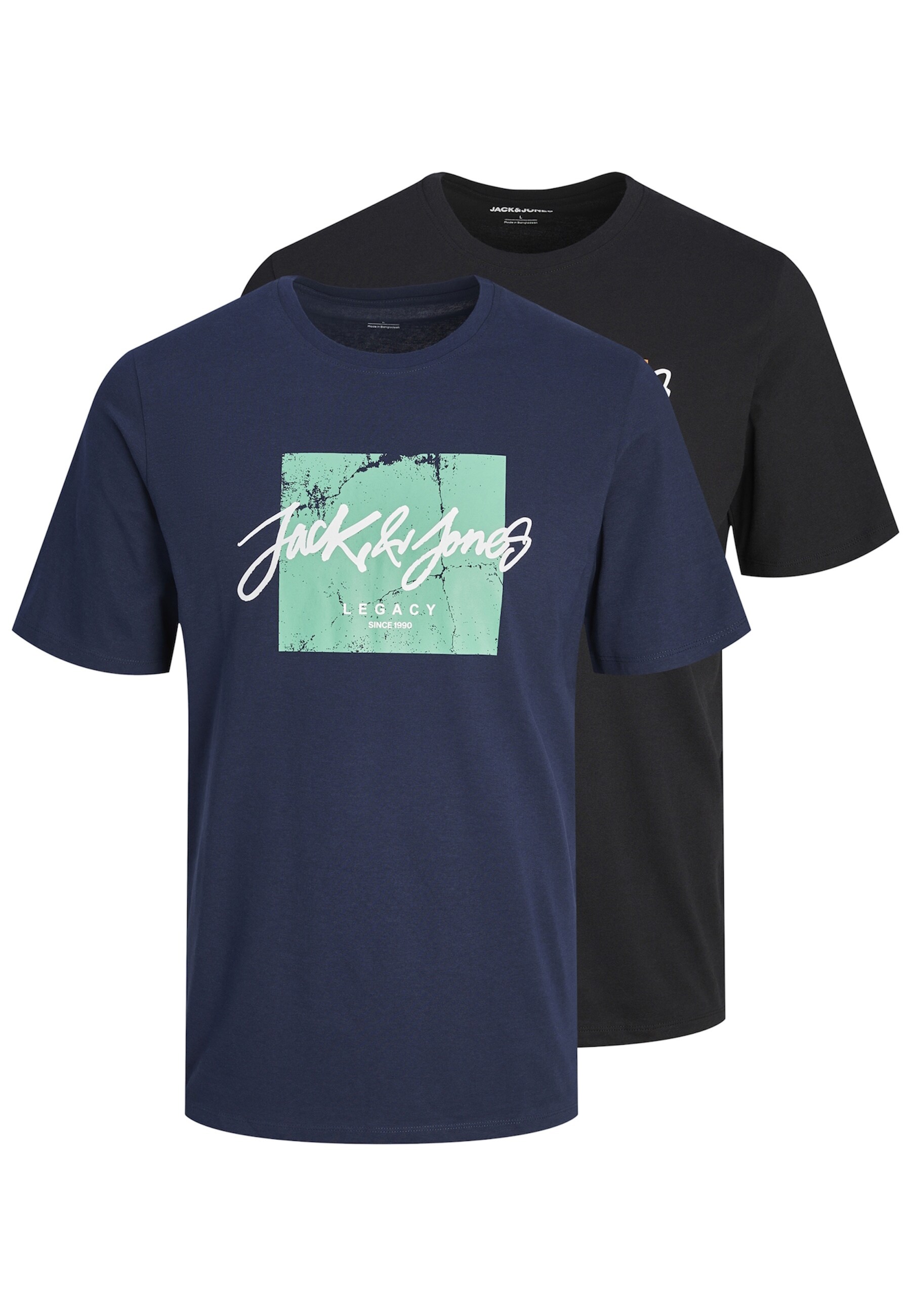 Jack & Jones T-Shirt Alvis Kurzarmshirt Doppelpack 