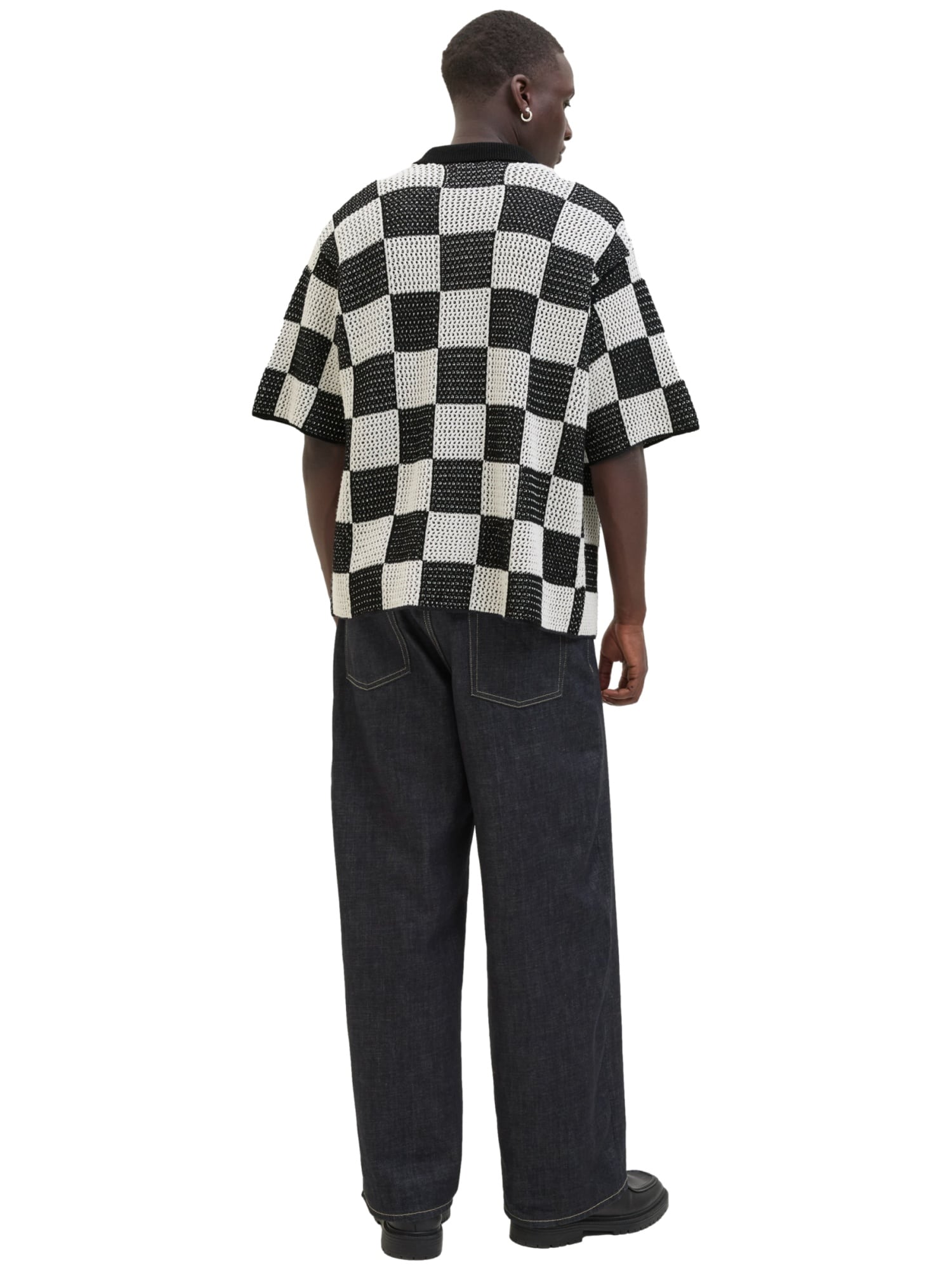 Jack & Jones Hemd Athletico gestricktes Kurzarmhemd 