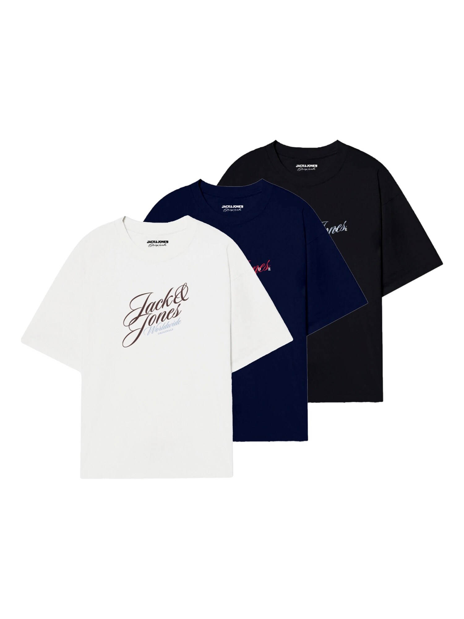 Jack & Jones T-Shirt Inwood Kurzarmshirt im Dreierpack 