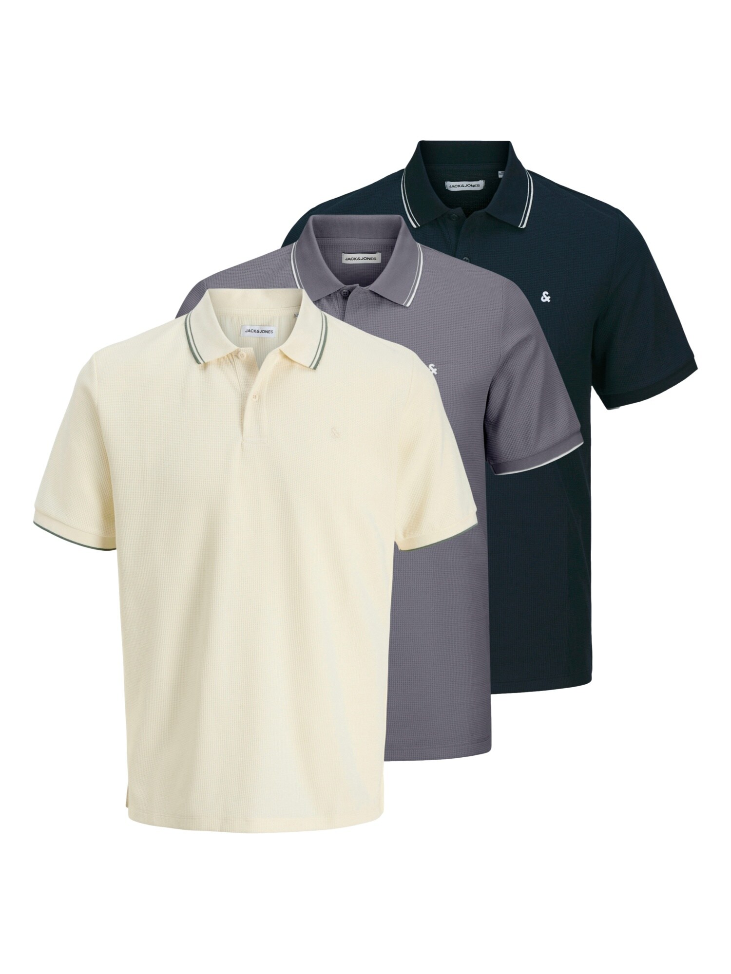 Jack & Jones Poloshirt Austin Kurzarmshirt im Dreierpack 