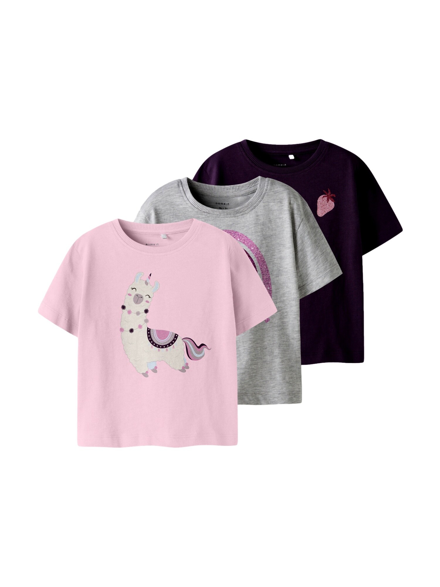 Name It T-Shirt BELINA Kurzarmshirt  3er Pack 