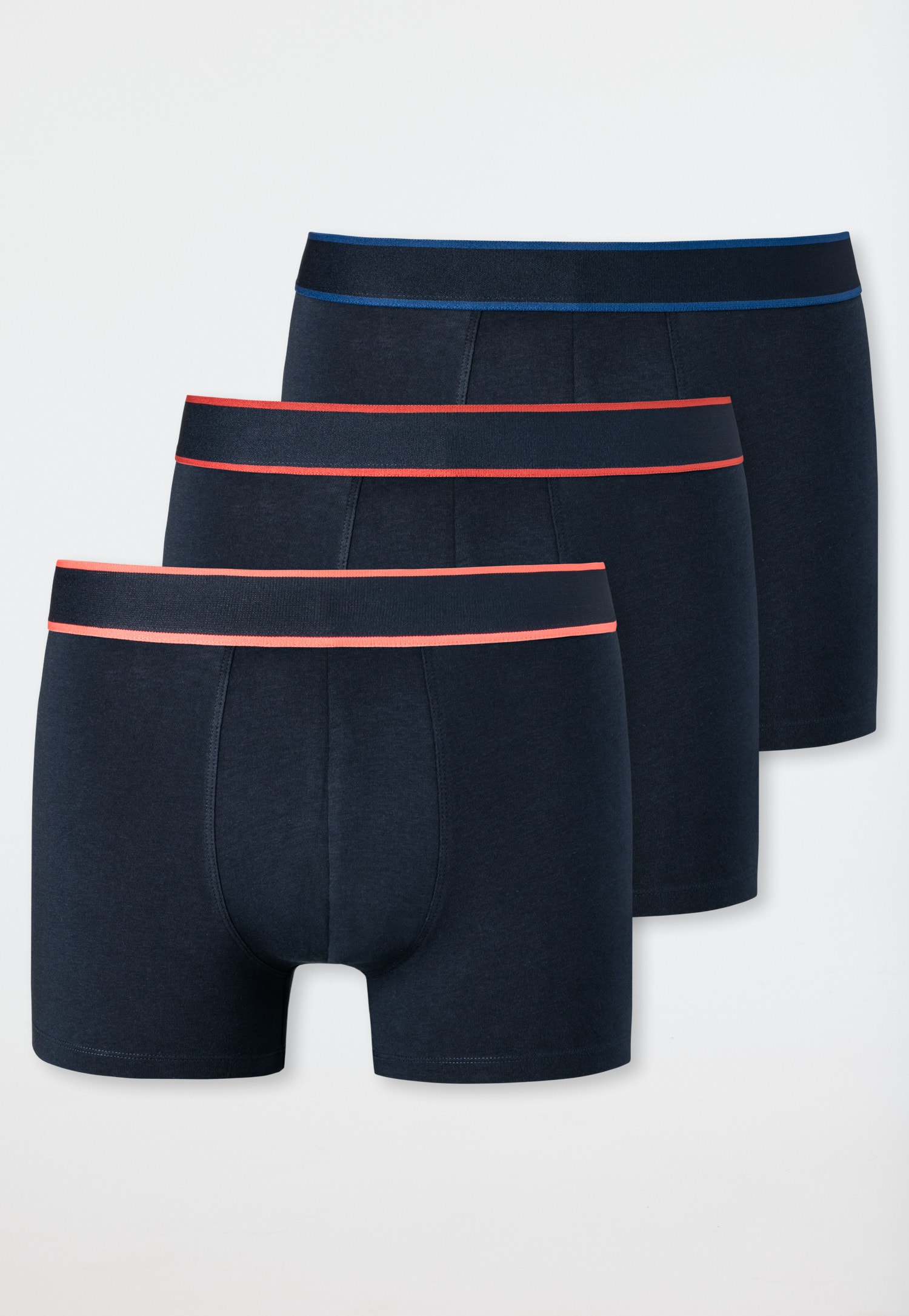 Schiesser Boxershorts Unterhosen im 3 Pack mit Logo-Webgummibund 