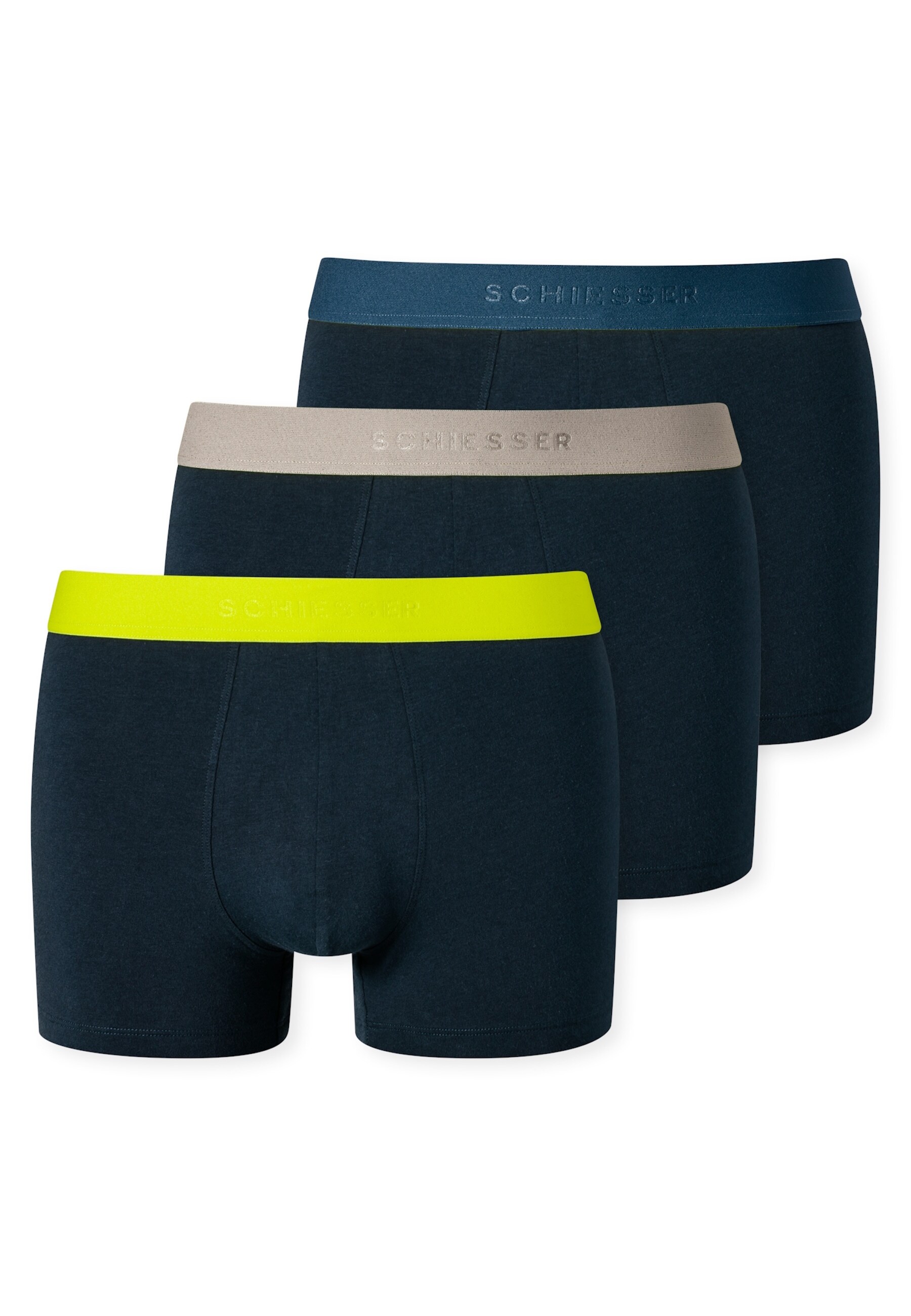 Schiesser Unterhose Trunks 3er Pack 