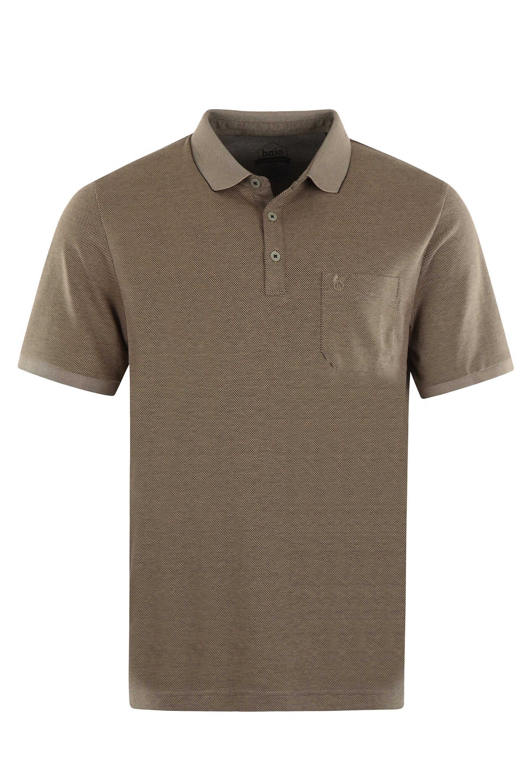 Hajo Shirt Kurzarm-Poloshirt Softknit mit Knopfleiste und Brusttasche in Regular Fit 