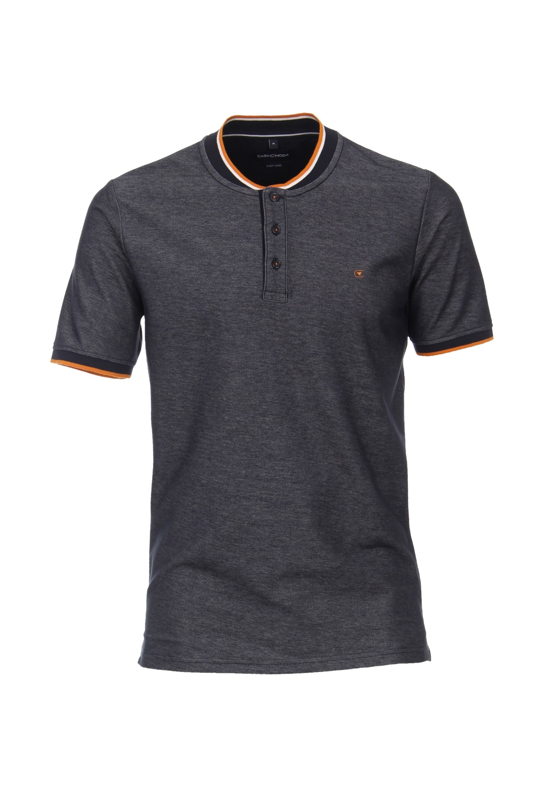 CASA MODA Poloshirt Polo Kurzarmshirt mit College-Kragen und Kontraststreifen 
