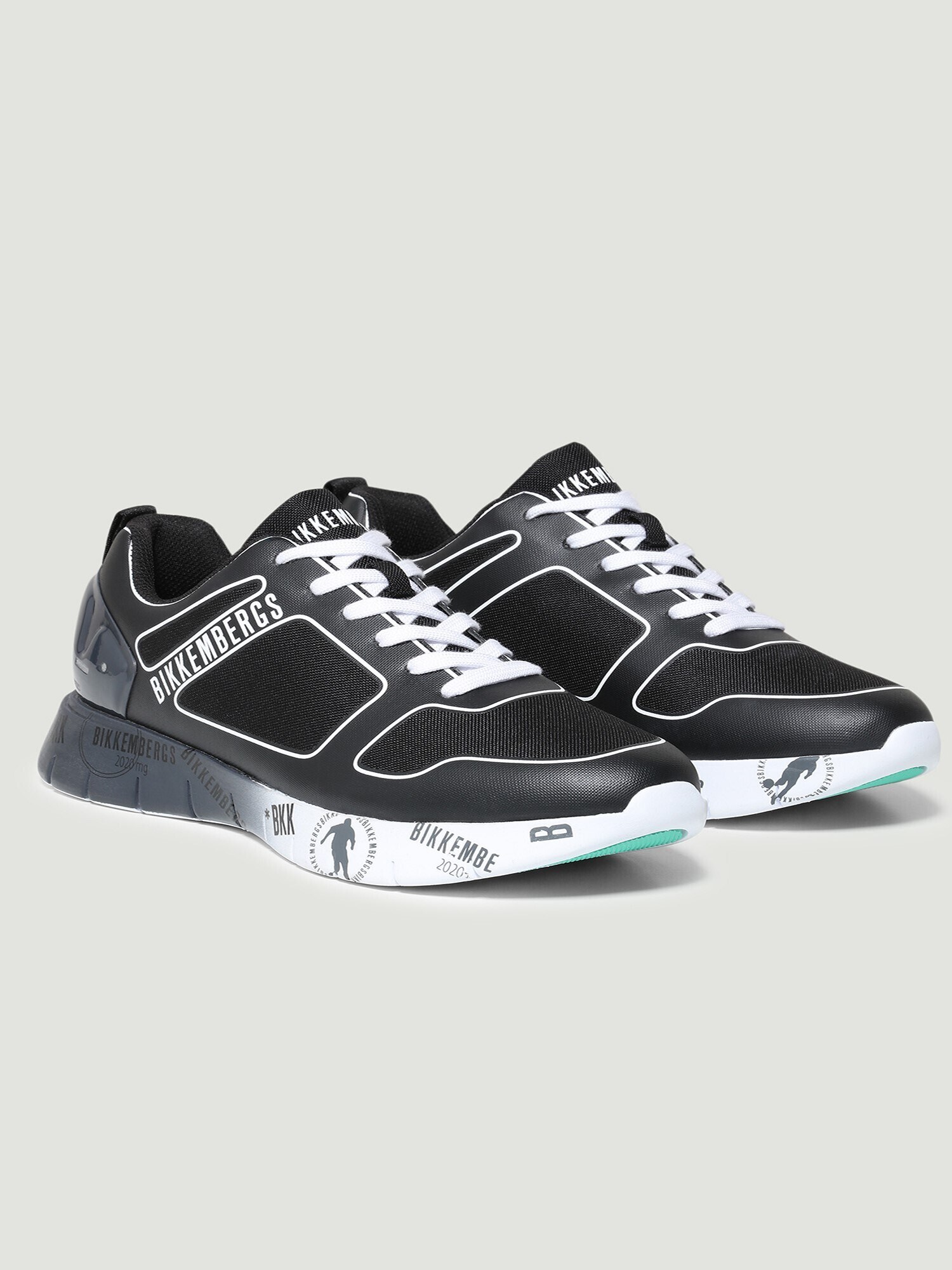 BIKKEMBERGS Schuhe Sneaker Flavio Logo Applikation und verst&auml;rkter Ferse 