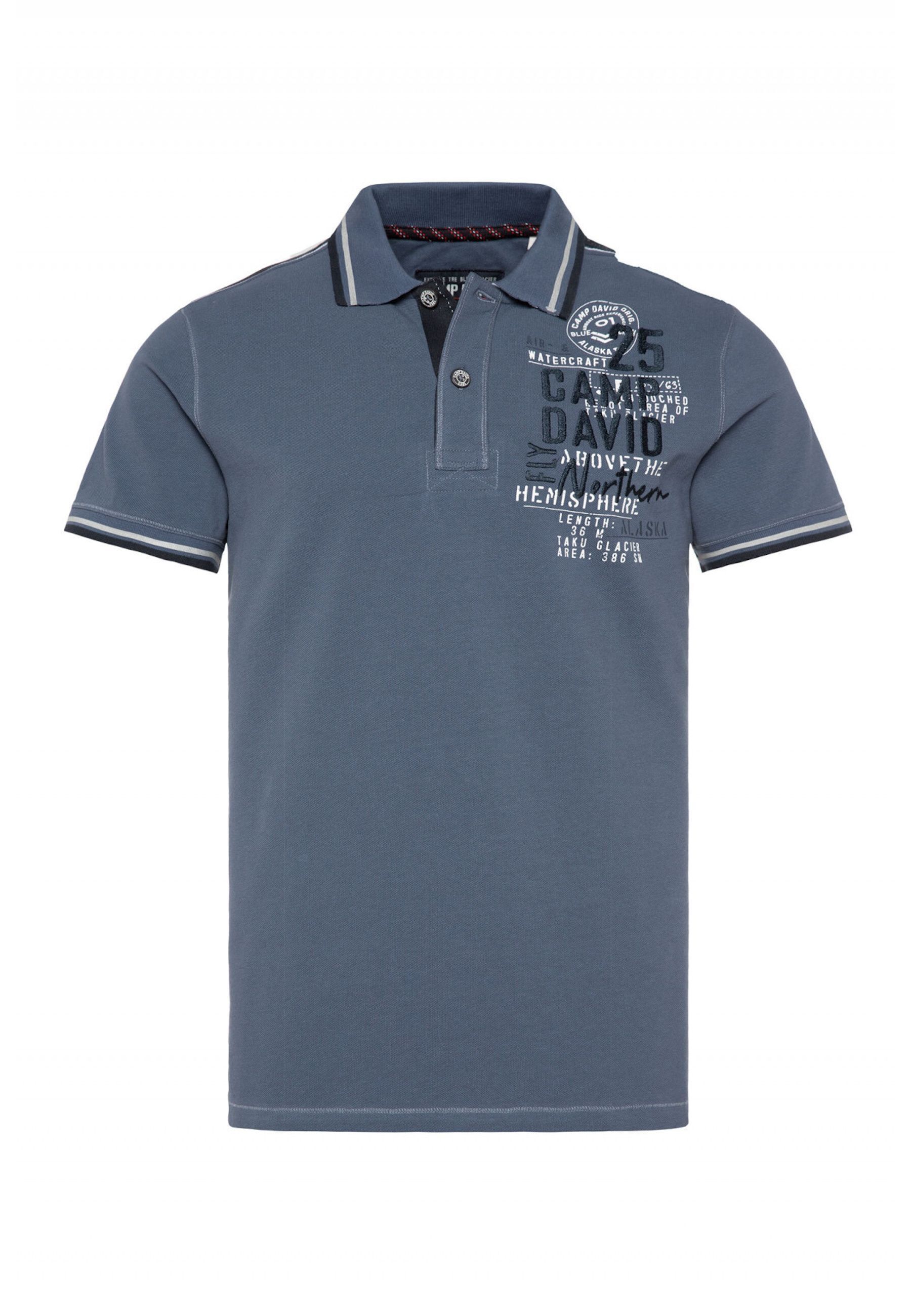 Camp David Poloshirt ALASKA ICE TOUR Polo-Kurzarmshirt 