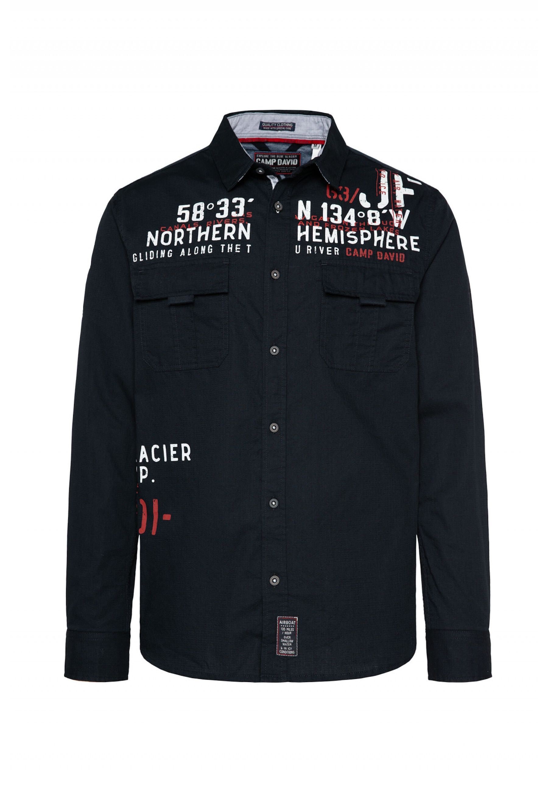 Camp David Hemd Alaska Ice Tour Langarmhemd 