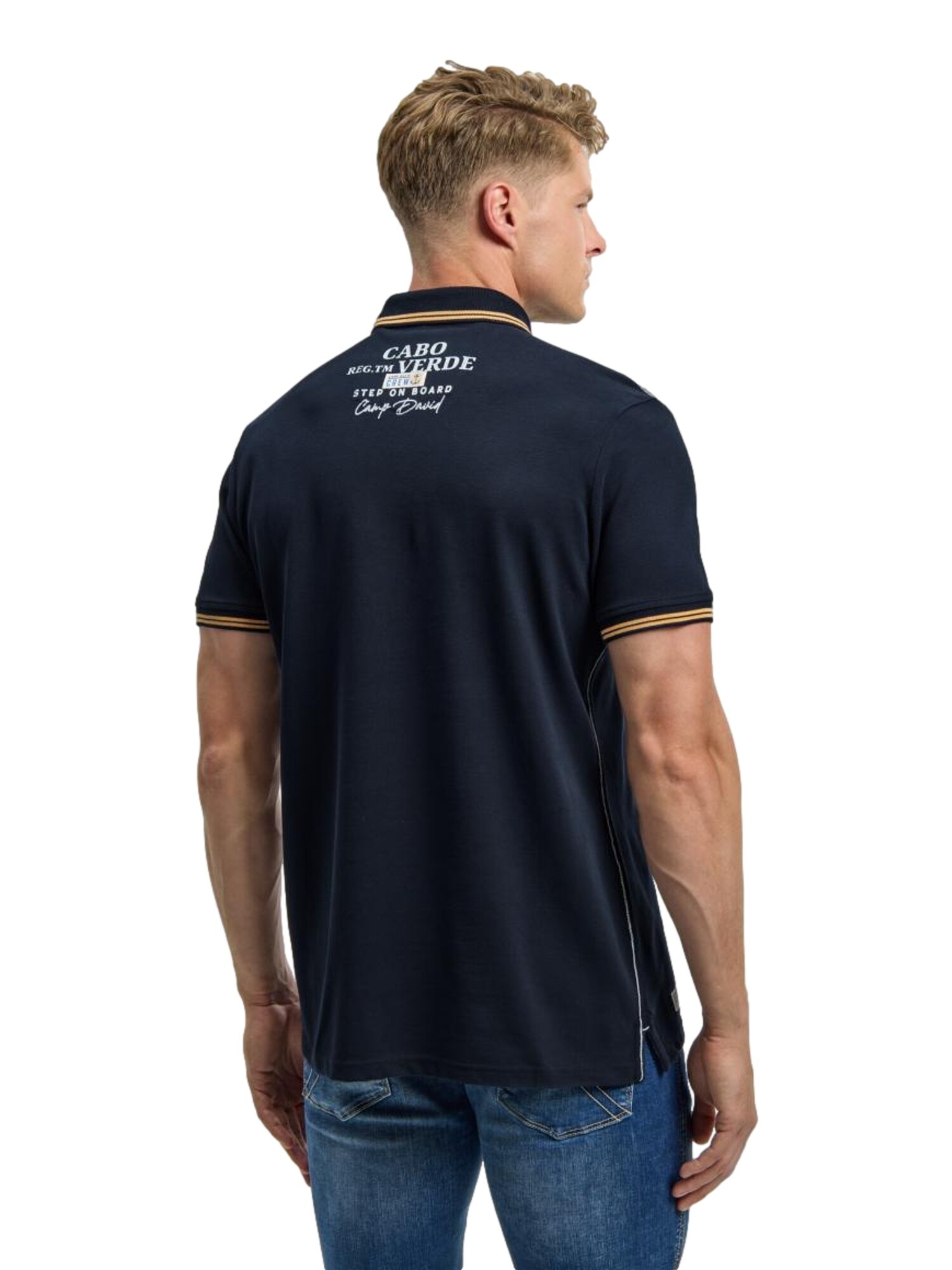 Camp David Poloshirt Cabo Verde Kurzarmshirt mit Polokragen 
