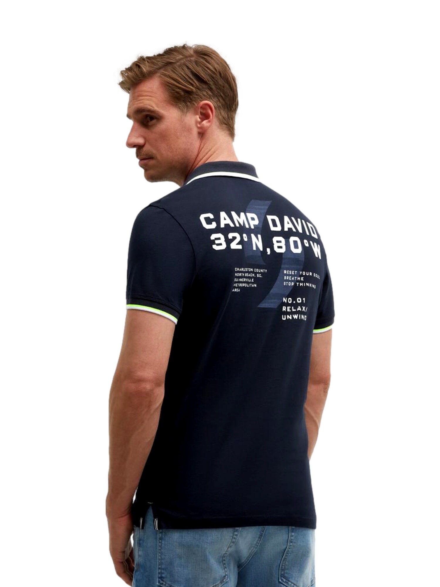 Camp David Poloshirt Oceanfront Kurzarmshirt mit Polokragen 