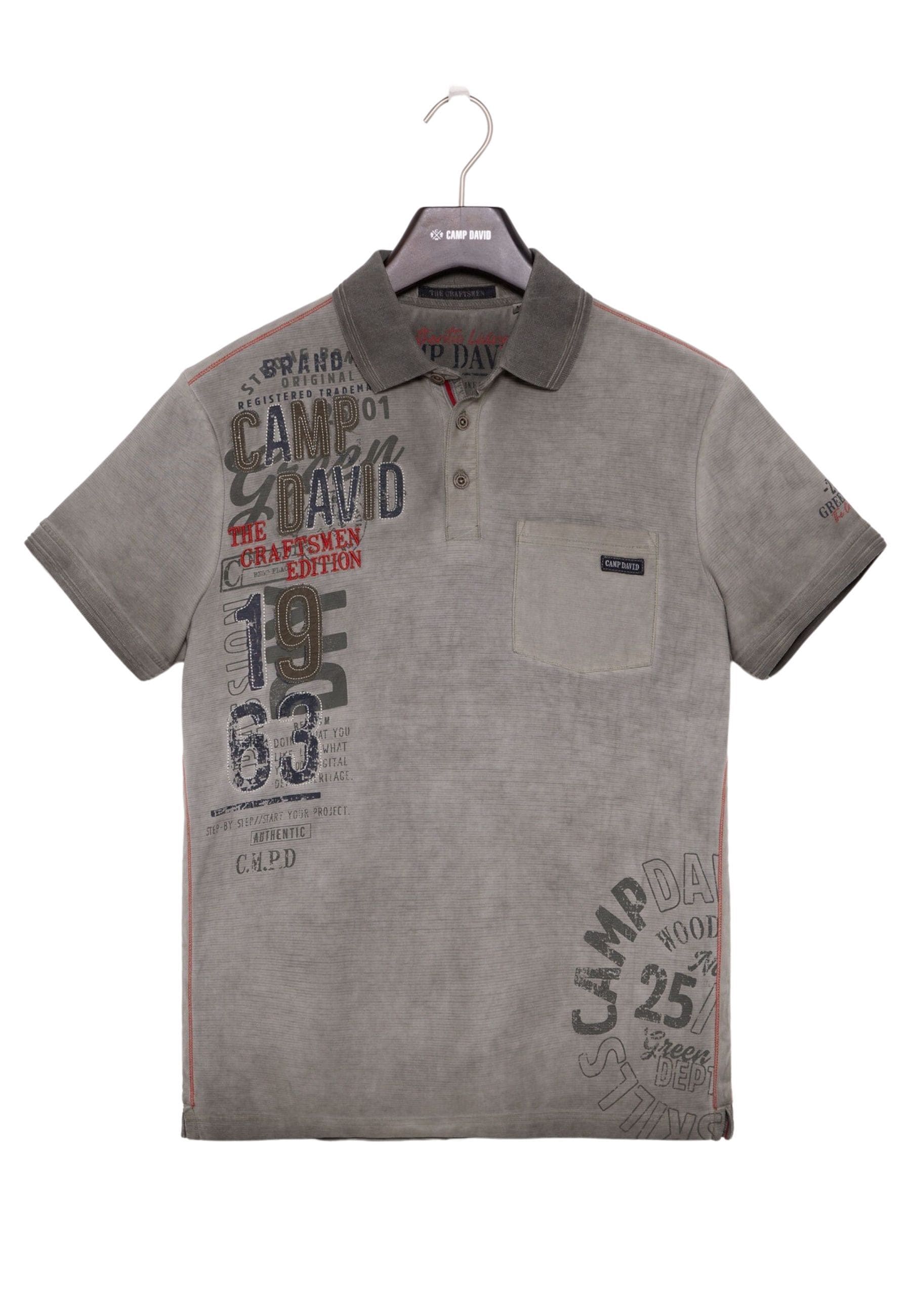 Camp David Poloshirt THE CRAFTSMEN Polo-Kurzarmshirt 