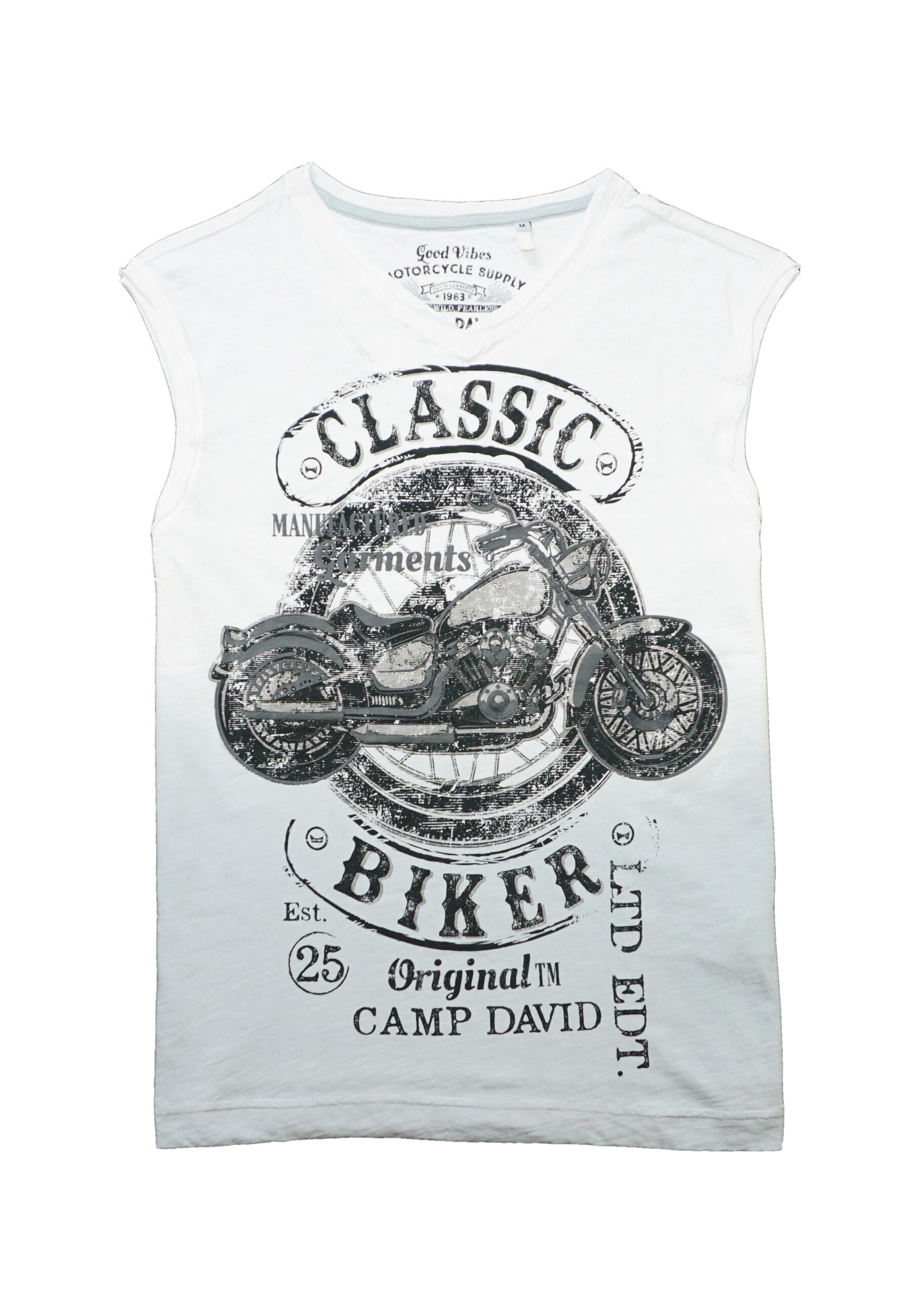 Camp David Tanktop Road Rebel &auml;rmelloses T-Shirt 