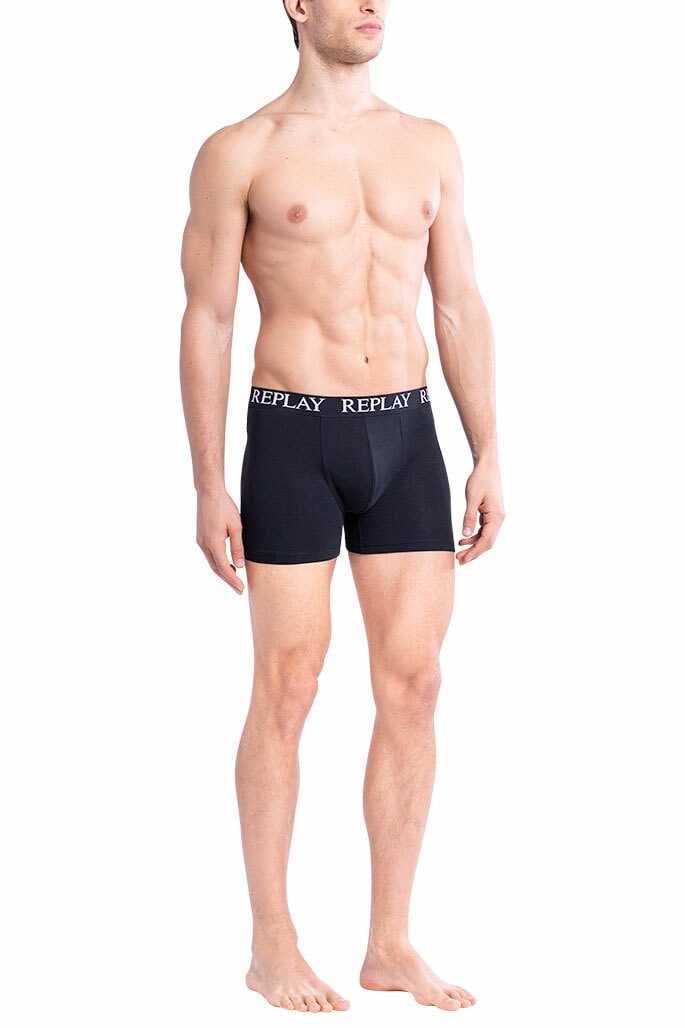 Replay Trunk BOXER Style 01/C Basic Cuff Logo im 2er Pack 