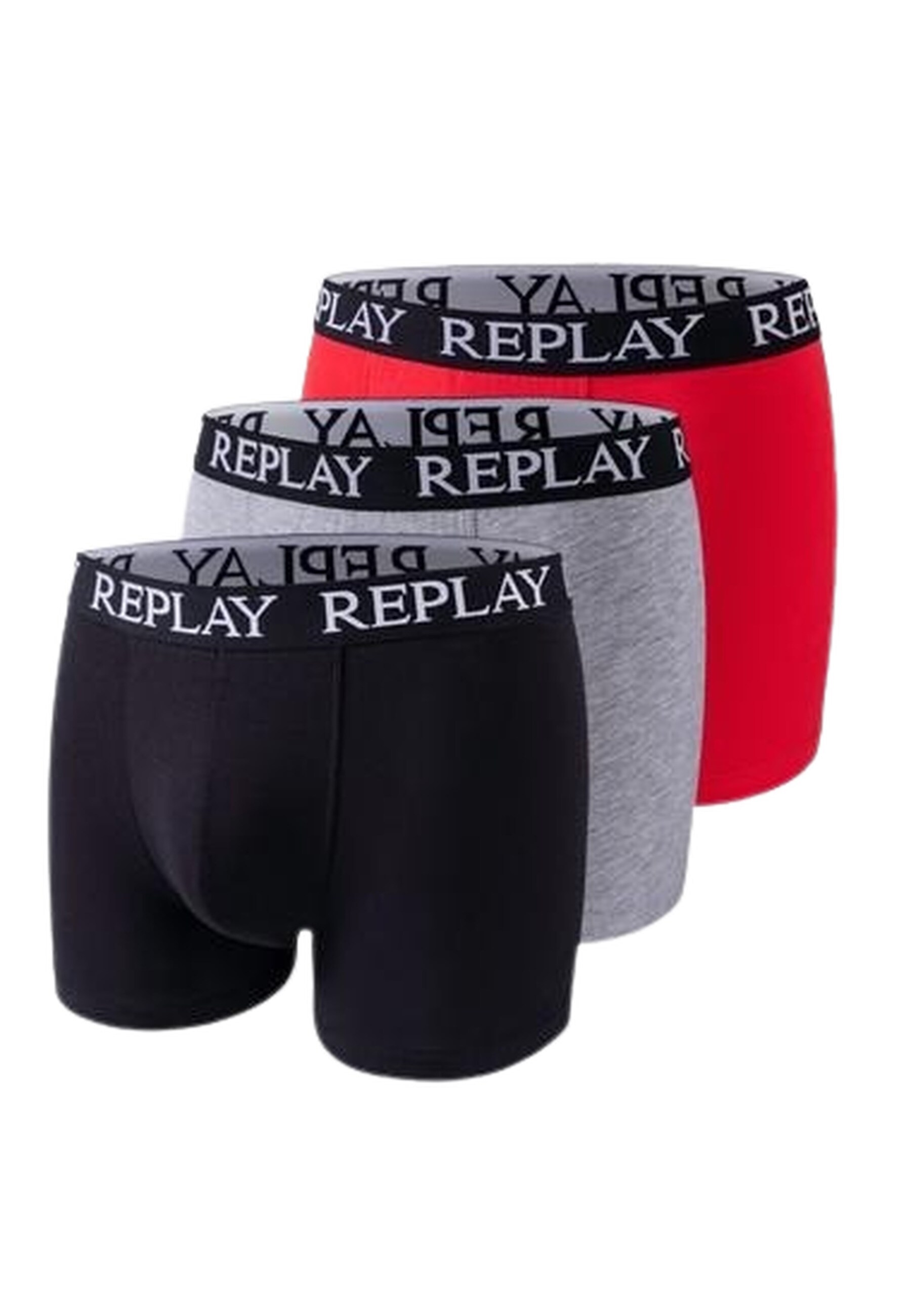 Replay Trunk BOXER Style 01/C Basic Cuff Logo im 3er Pack 