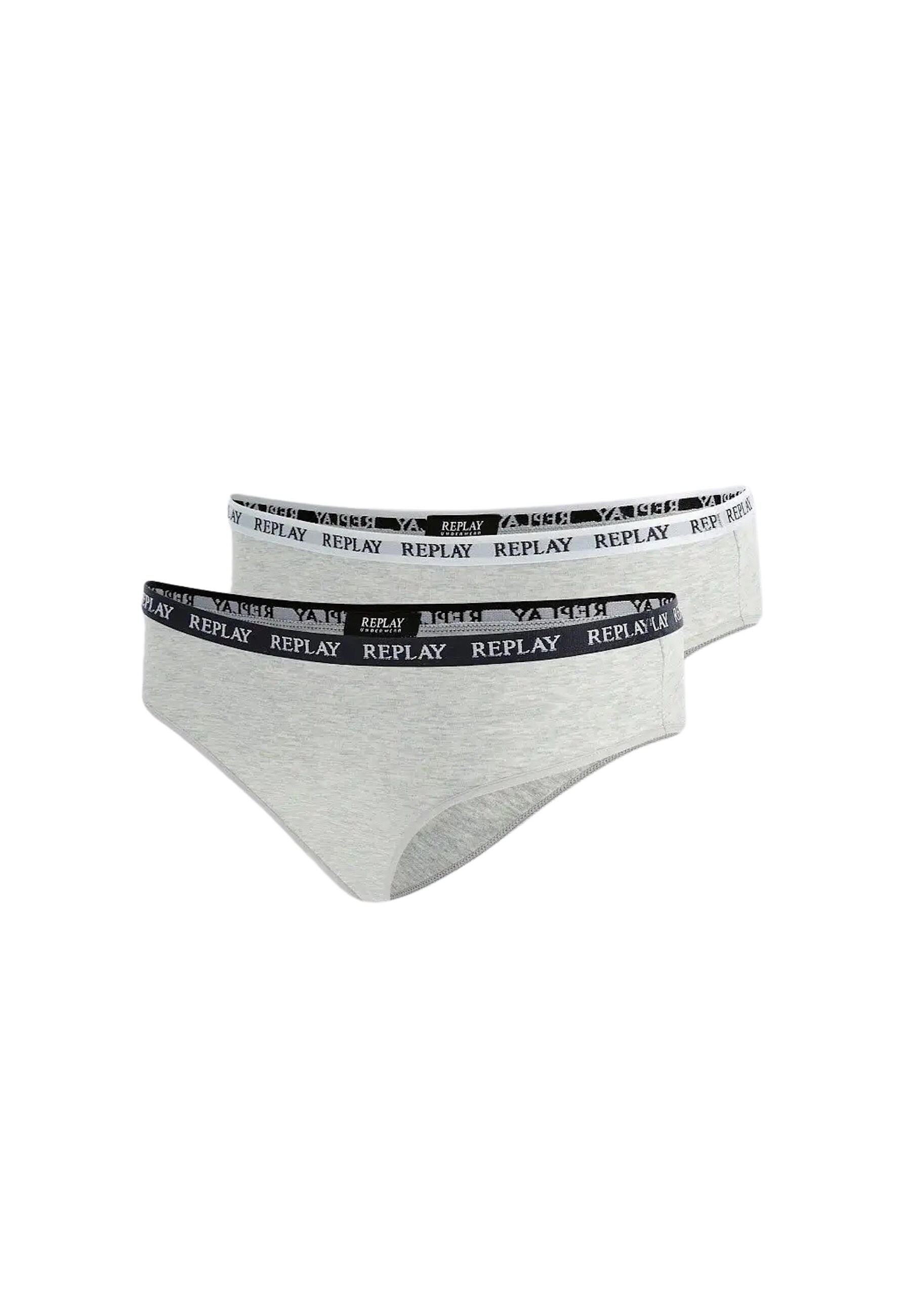 Replay Unterhose Damen-Slip mit Logo-Bund 2er Pack 