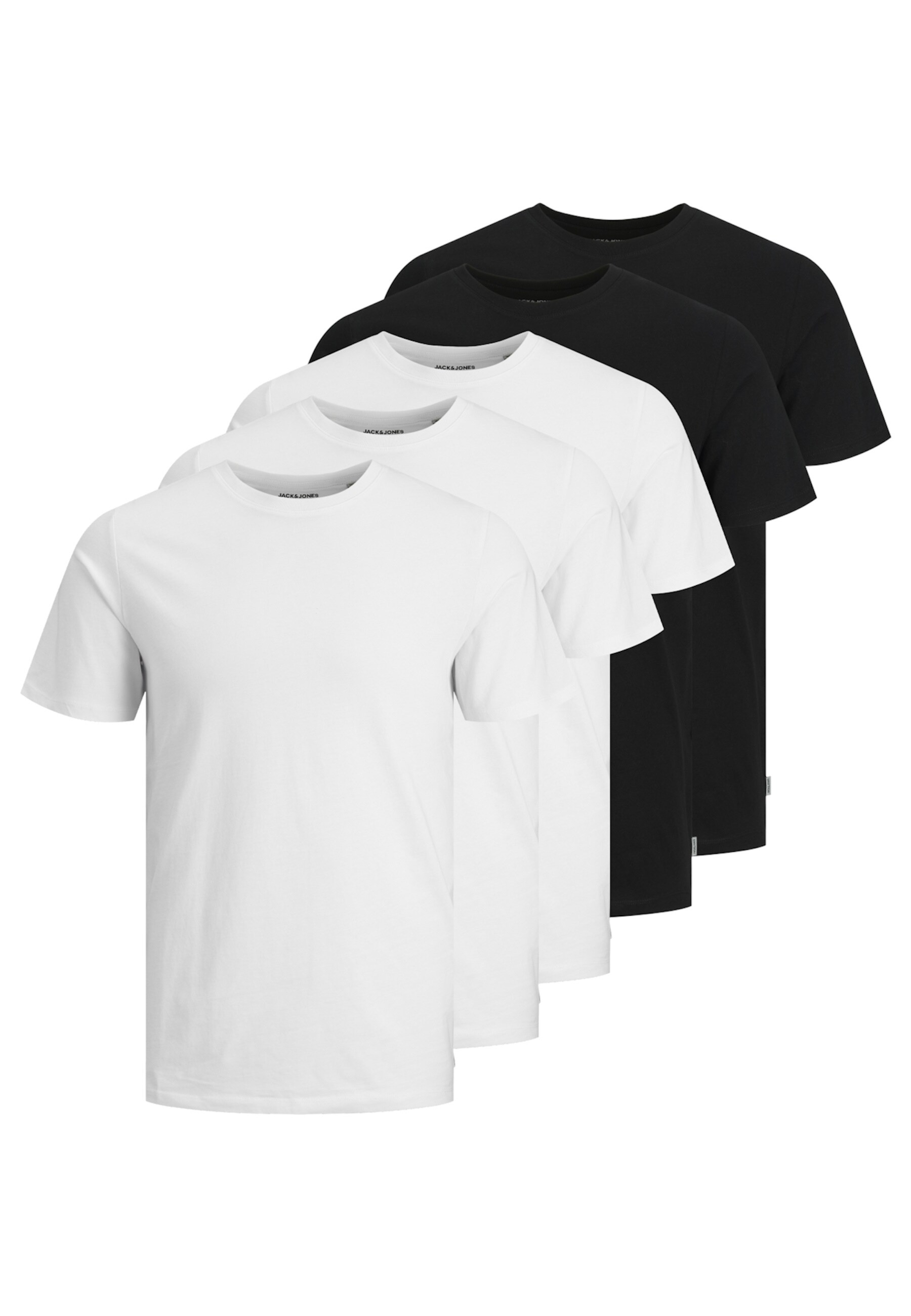 Jack & Jones Shirts 5 Pack T-Shirt Rundhals JJEORGANIC BASIC O-NECK 