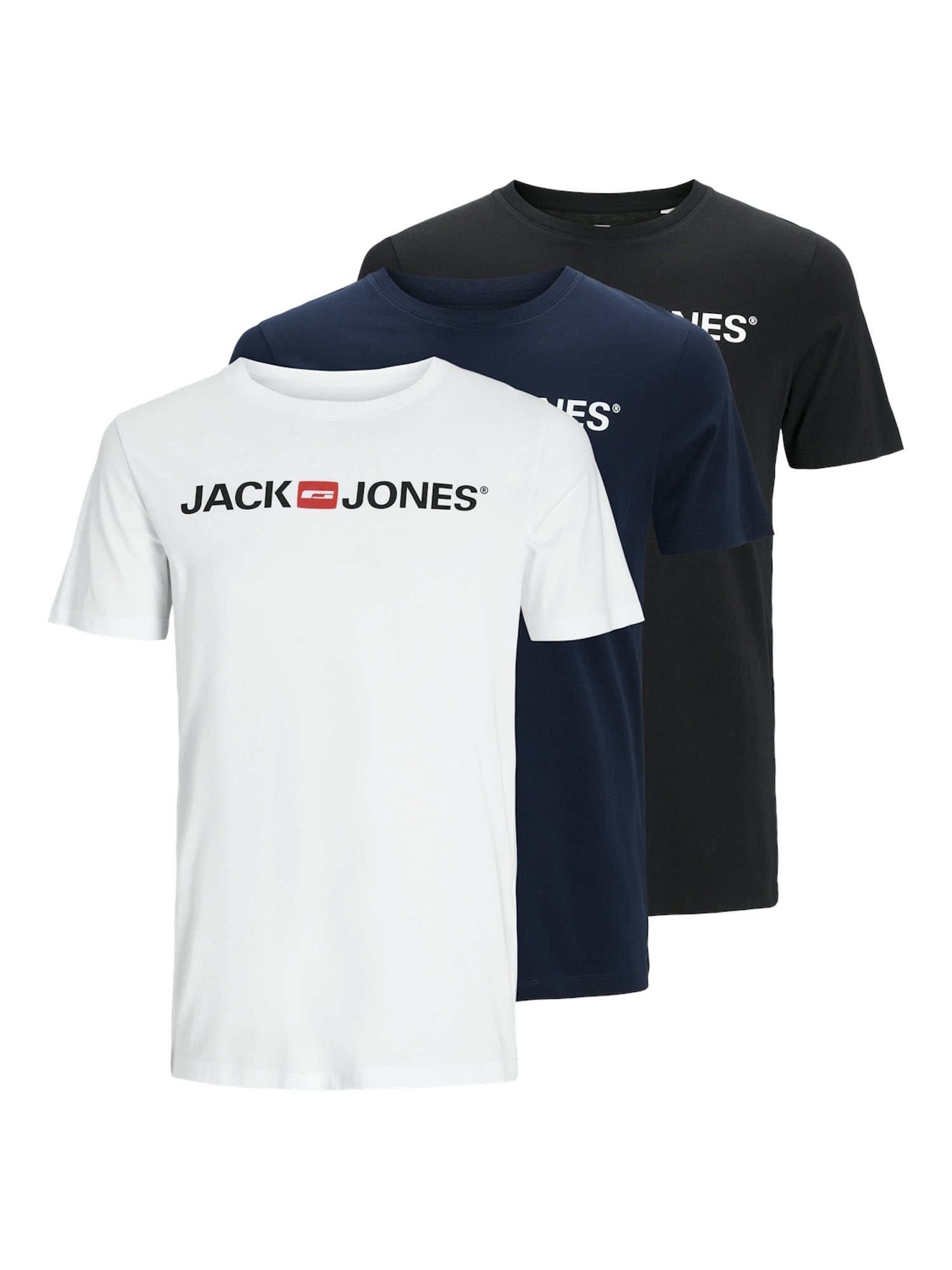 Jack & Jones Shirts 3 Pack T-Shirt JJECORP LOGO CREW NECK 