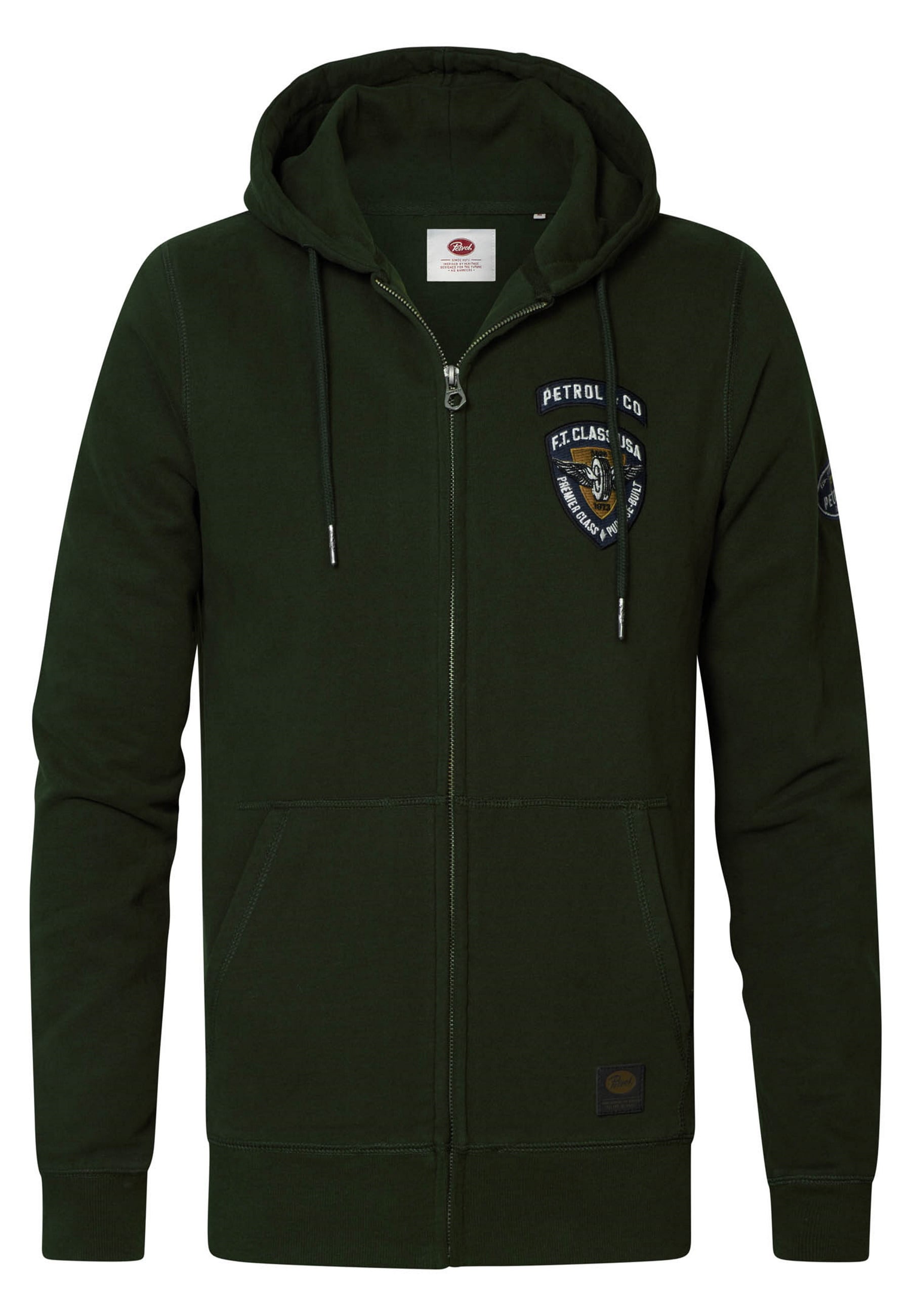 Petrol Industries Jacke Kapuzenpullover mit Rei&szlig;verschluss, K&auml;ngurutasche und seitlichen Eingrifftaschen 