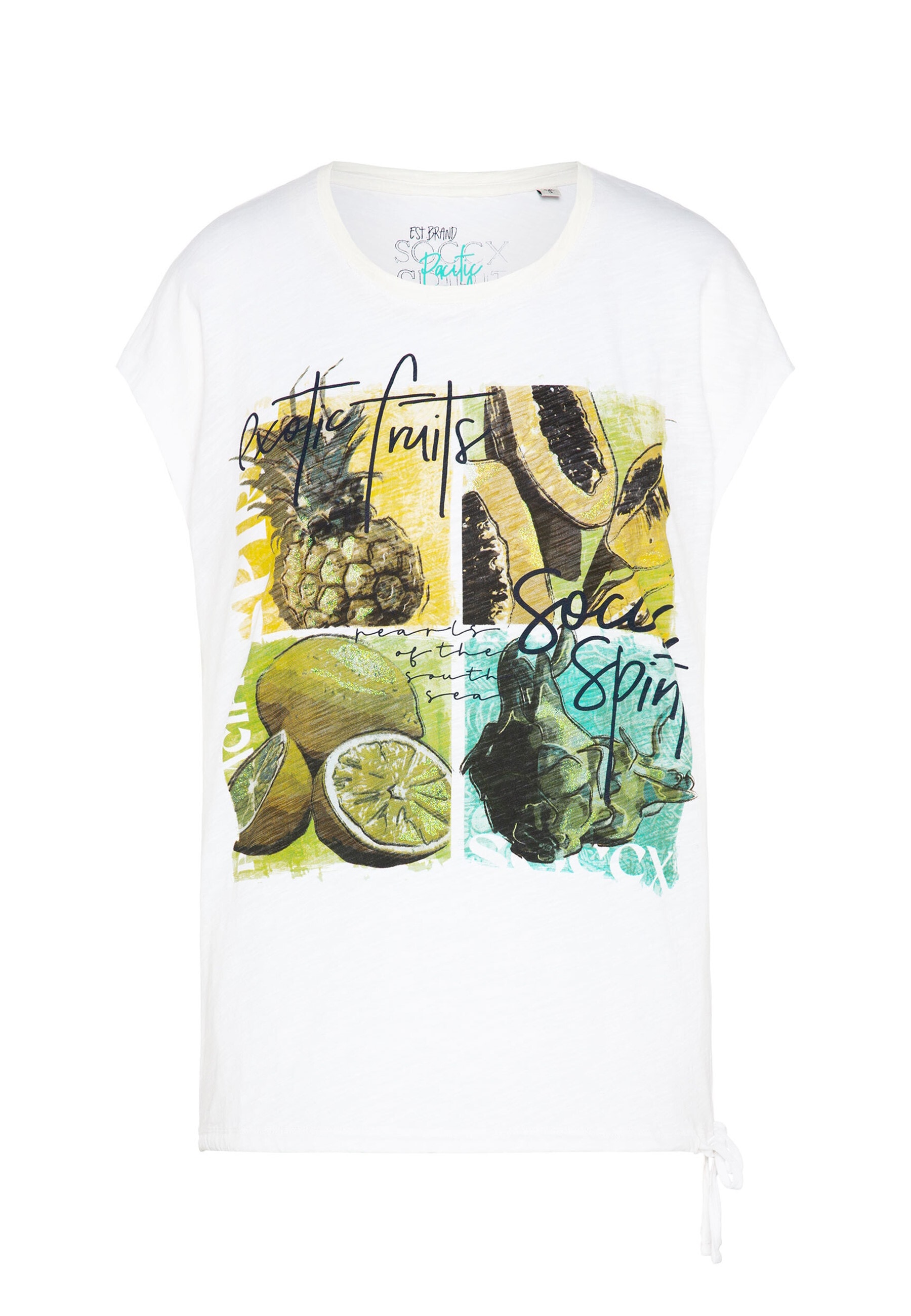 Soccx Shirt &Auml;rmelloses Rundhals-Shirt mit Tunnelzugsaum und Armausschnitt mit offener Saumkante 