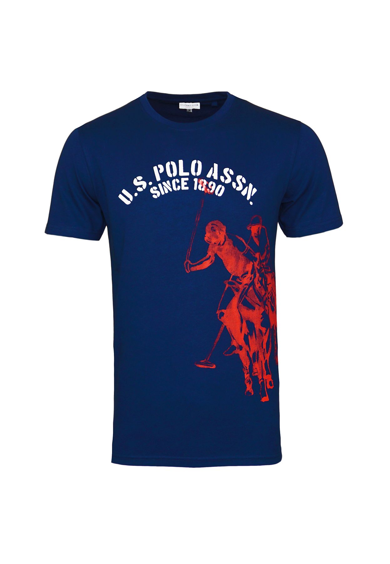 U.S. POLO T-Shirt Kurzarmshirt Since 1890 mit Rundhals und Aufdruck 