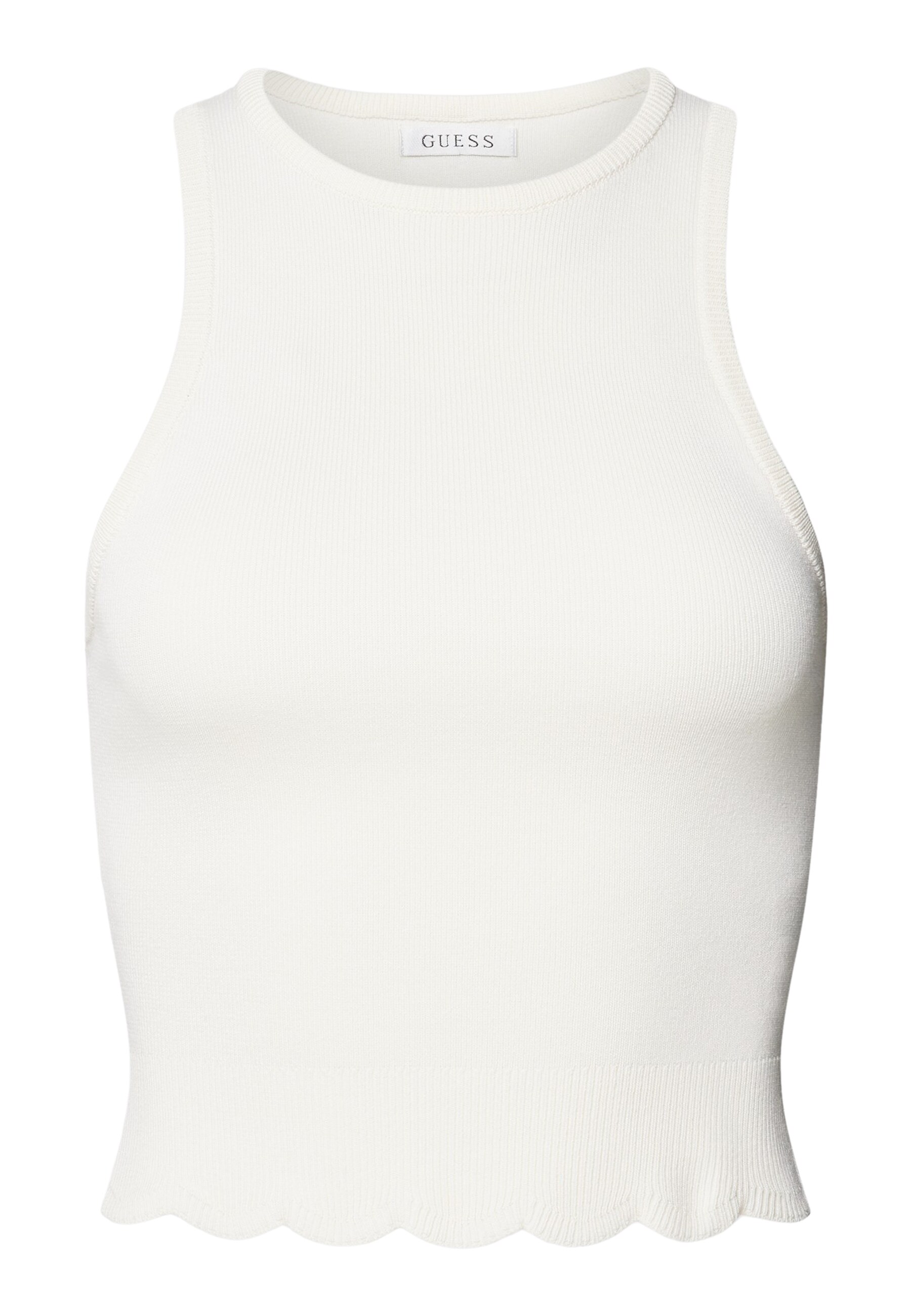 Guess Top Crop-Top ADA TOP SEAMLESS mit Rundhalsausschnitt und geripptem Saum im unifarbenem Design 